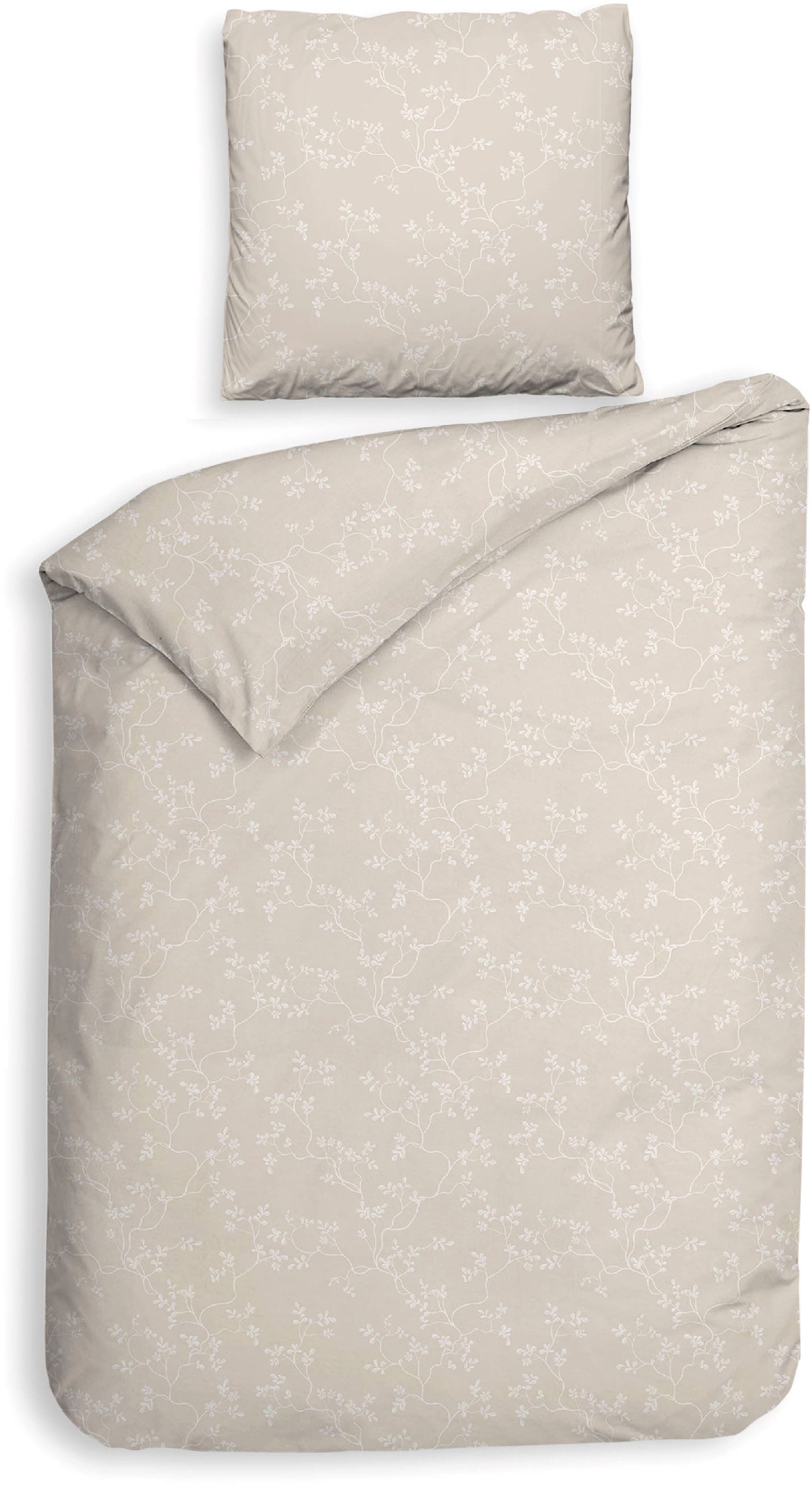 Heckett & Lane Bettwäsche »Alloro« 2 Stk. tlg. Blumen Muster, 100% Baumwoll günstig online kaufen