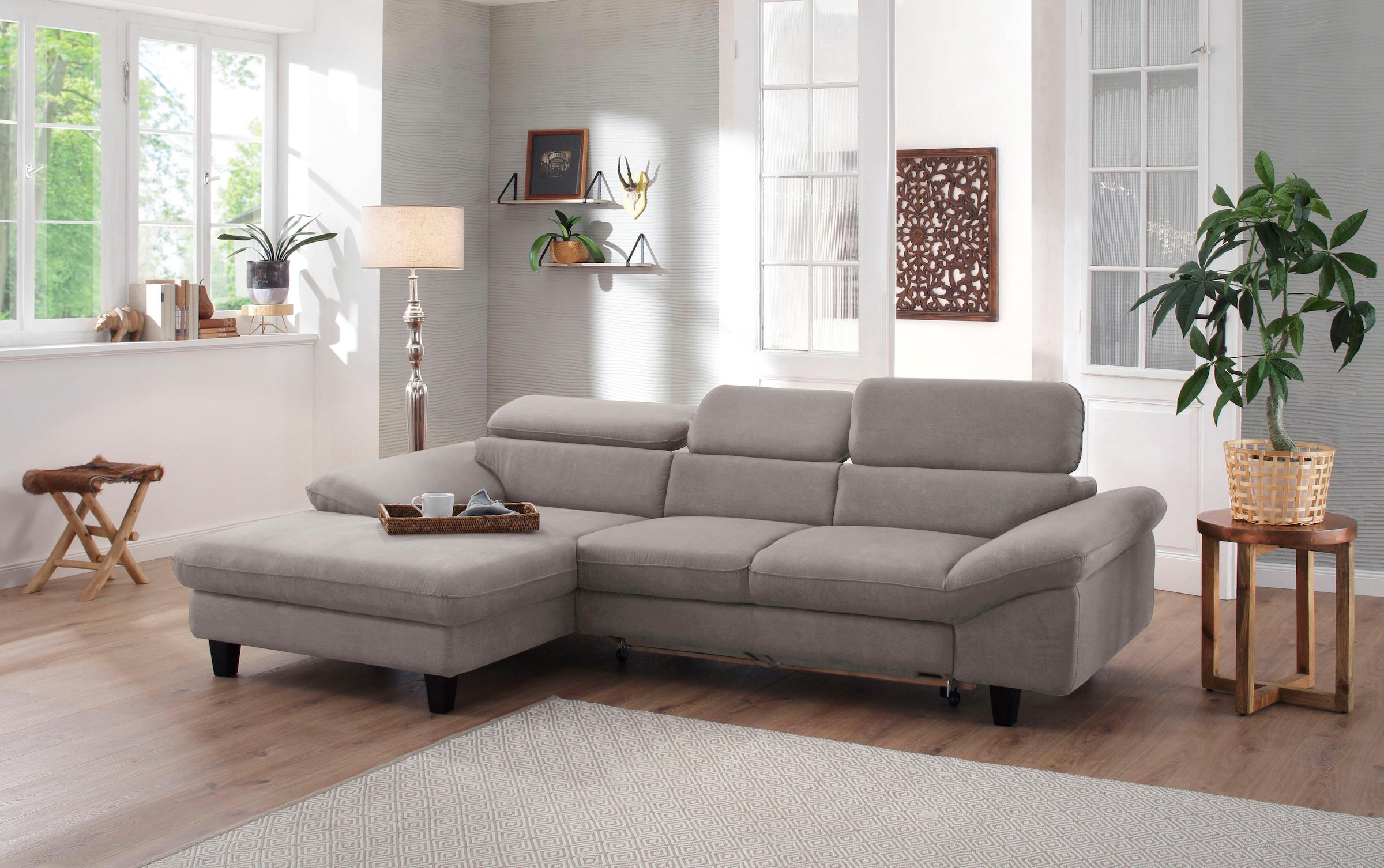 Home affaire Ecksofa "Pilot L-Form" mit Kopfteilverstellung, wahlweise mit günstig online kaufen