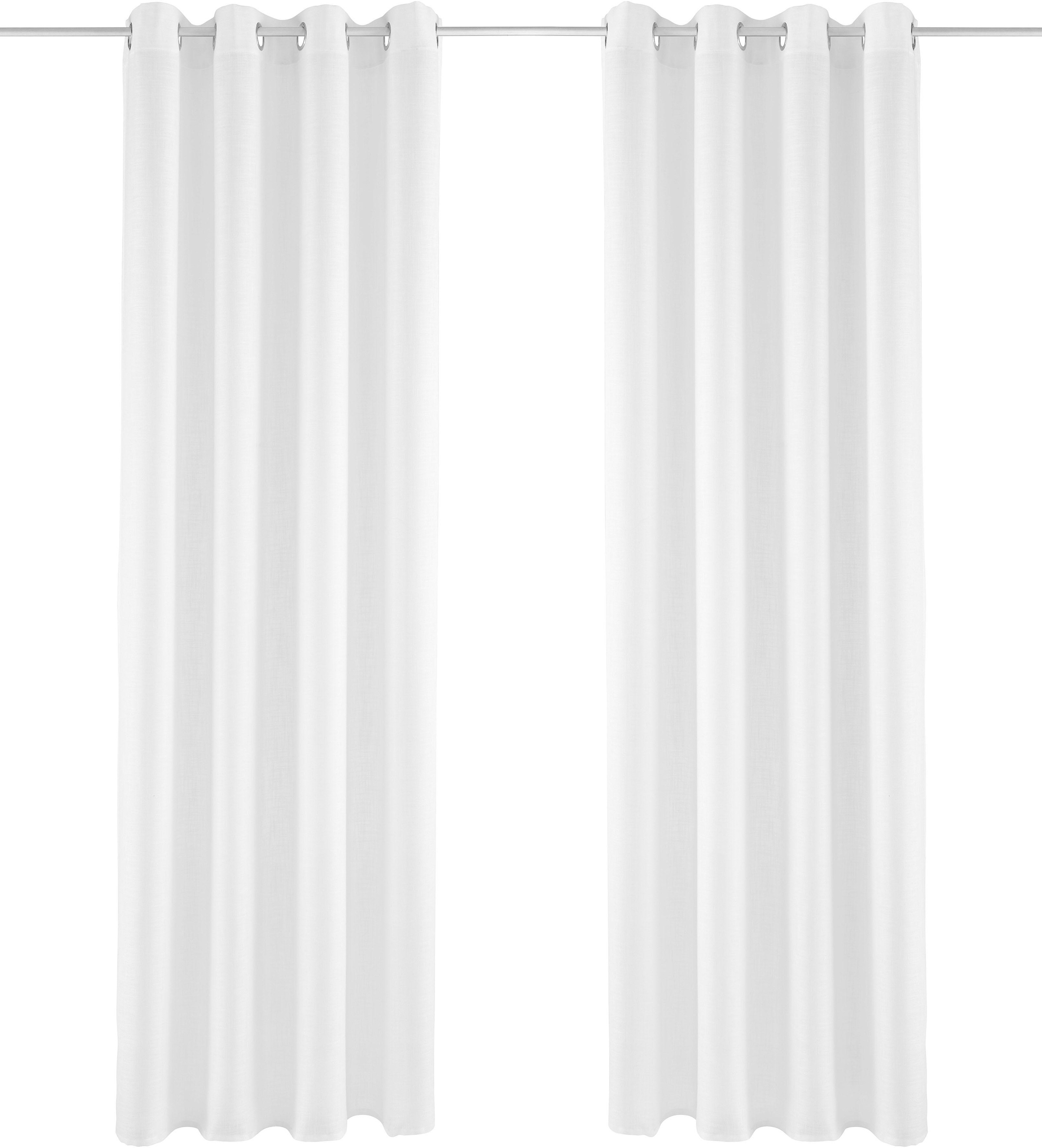 my home Gardine »Nora« Ösen 1 Stk. tlg. Leinenlook, Polyester günstig online kaufen