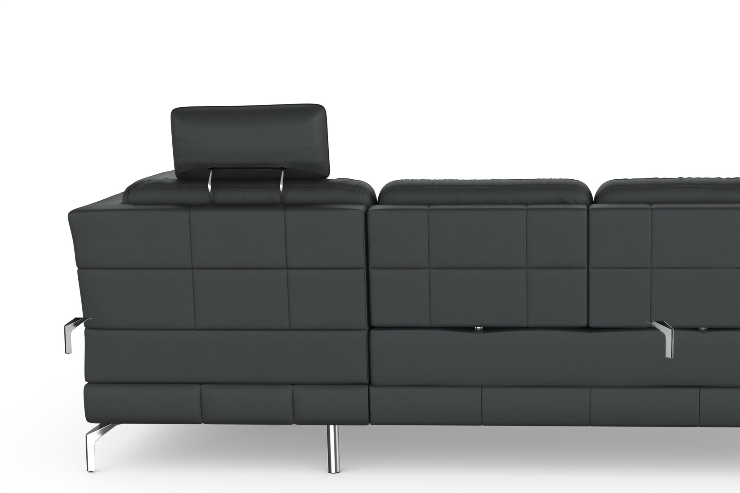 sit&more Ecksofa »Bendigo L-Form«, inklusive Sitztiefenverstellung, Bodenfreiheit 15 cm, in 2 Fußfarben