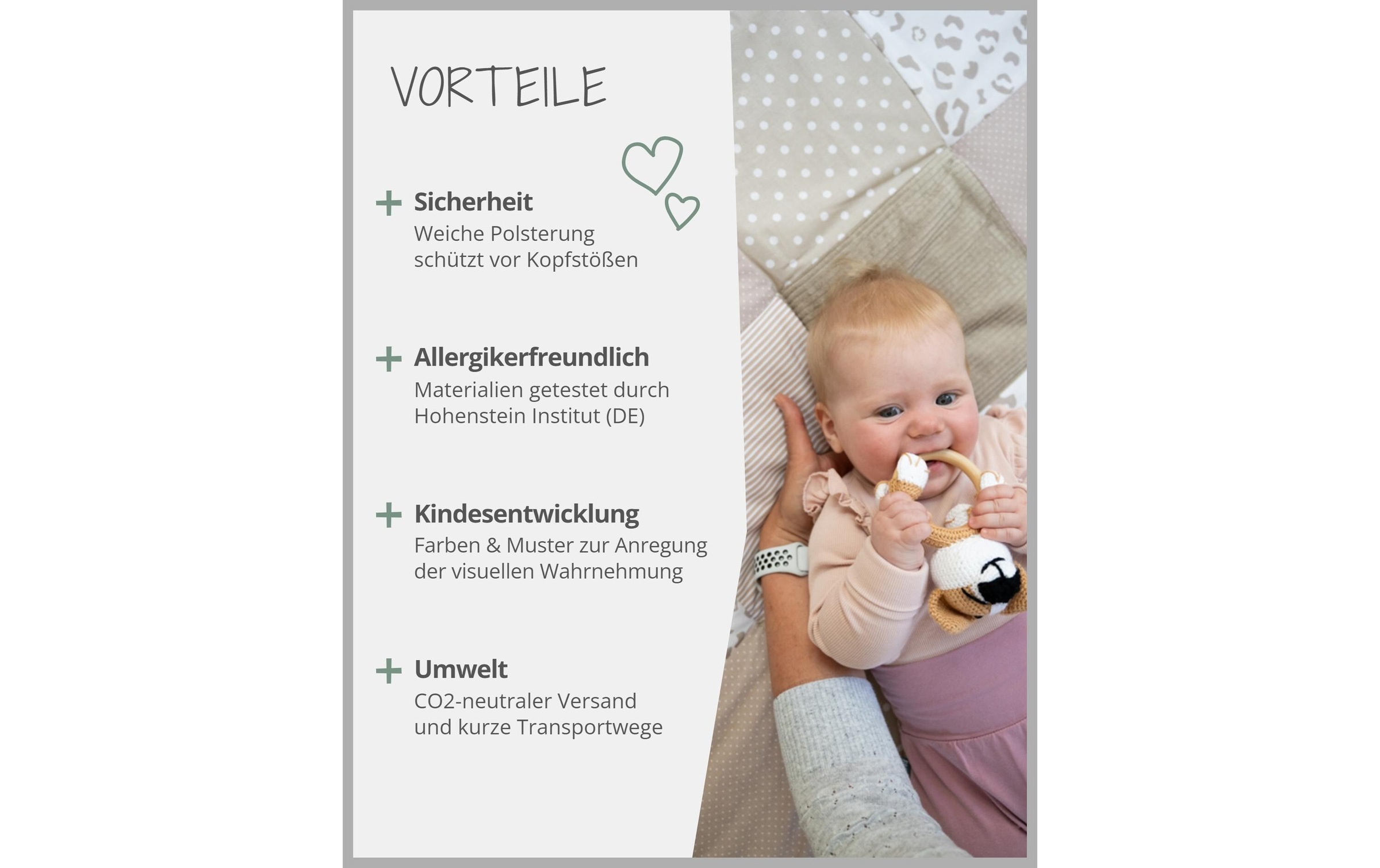 ULLENBOOM ® Krabbeldecke »Leo 140 x 140 cm«