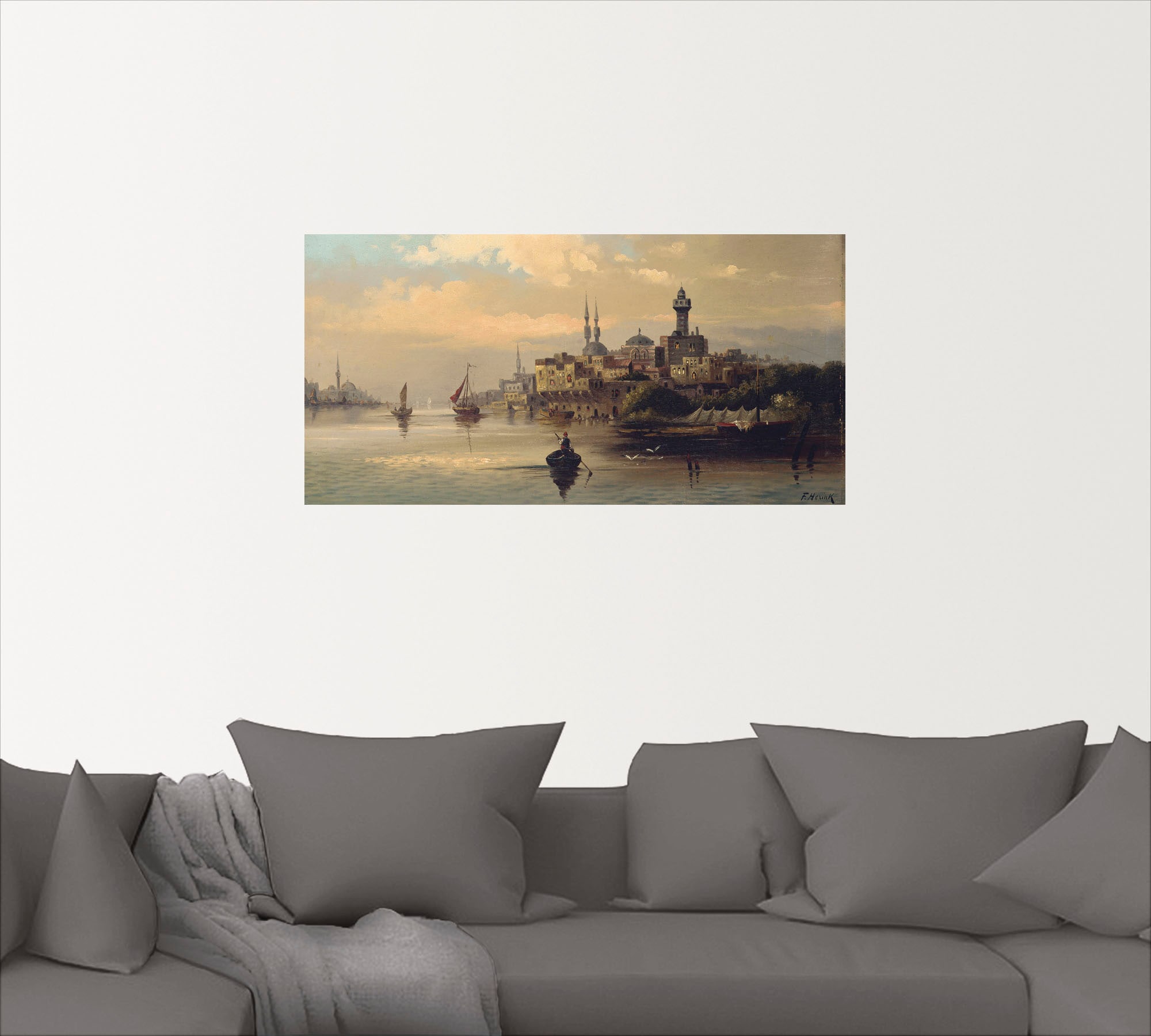 Artland Wandbild »Kauffahrtsschiffe auf Bosporus, Istanbul«, Gewässer, (1 St.), als Leinwandbild, Poster, Wandaufkleber in verschied. Größen