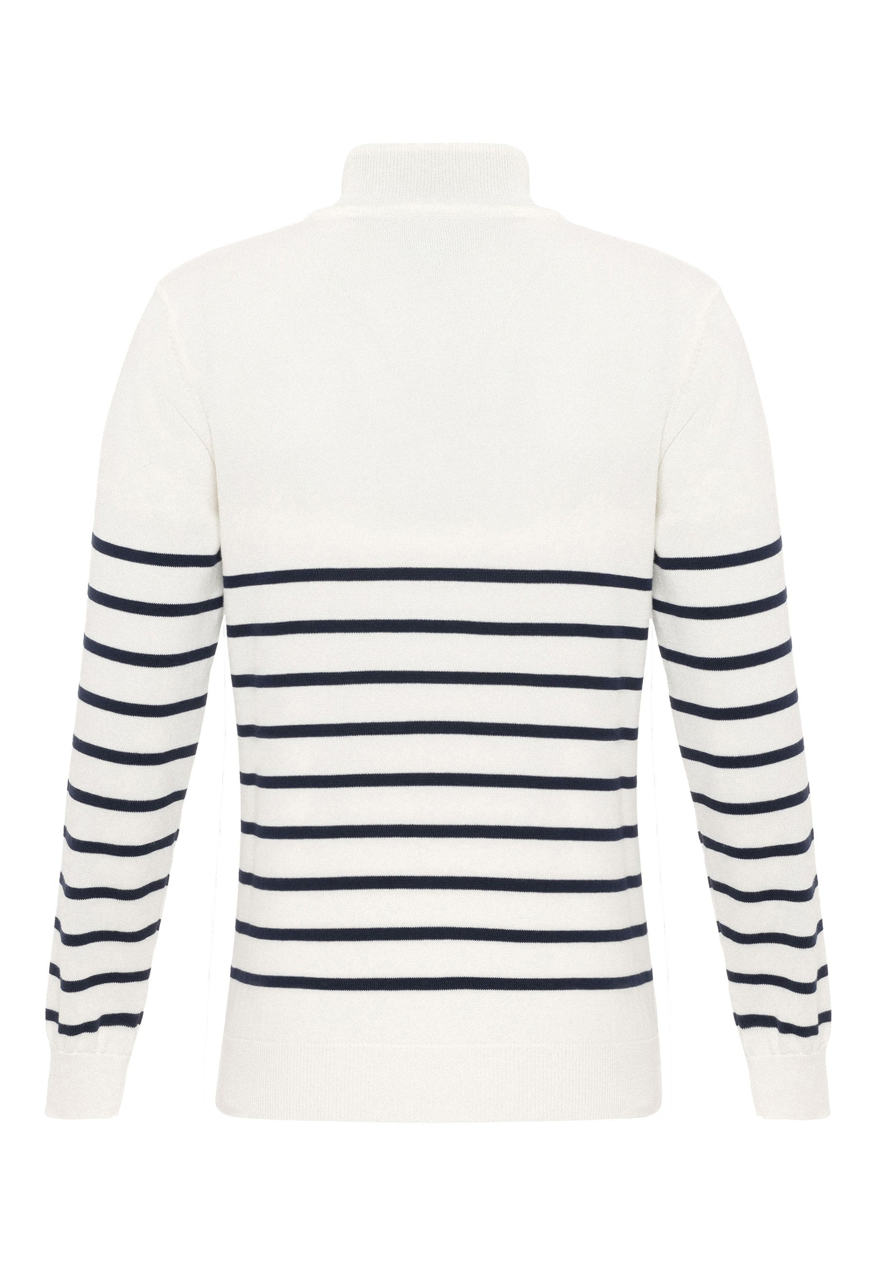 Felix Hardy Stehkragenpullover »Gestreifter Pullover mit halbem Reißverschluss«