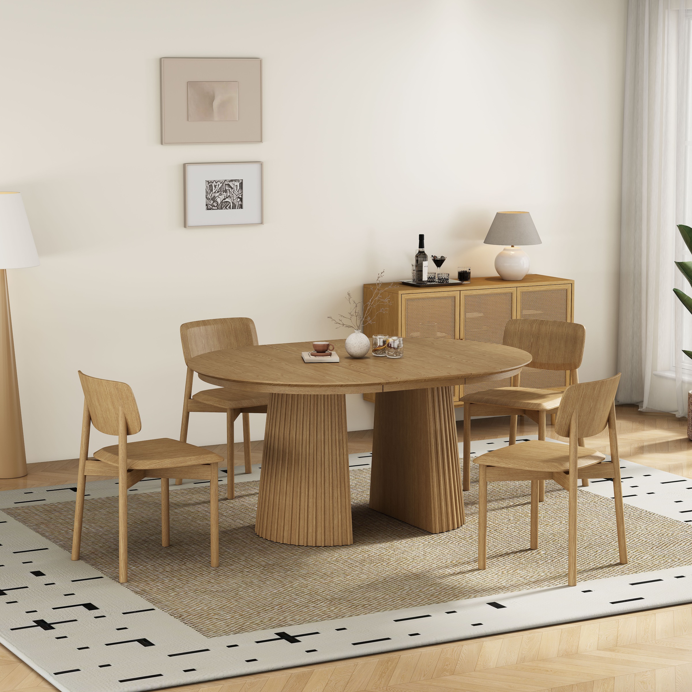 OTTO home Esszimmerstuhl »Grelia« (Set) 2 Stk.natürliche warme Eichenoptik, in zwei Farben, Sitzhöhe 46 cm