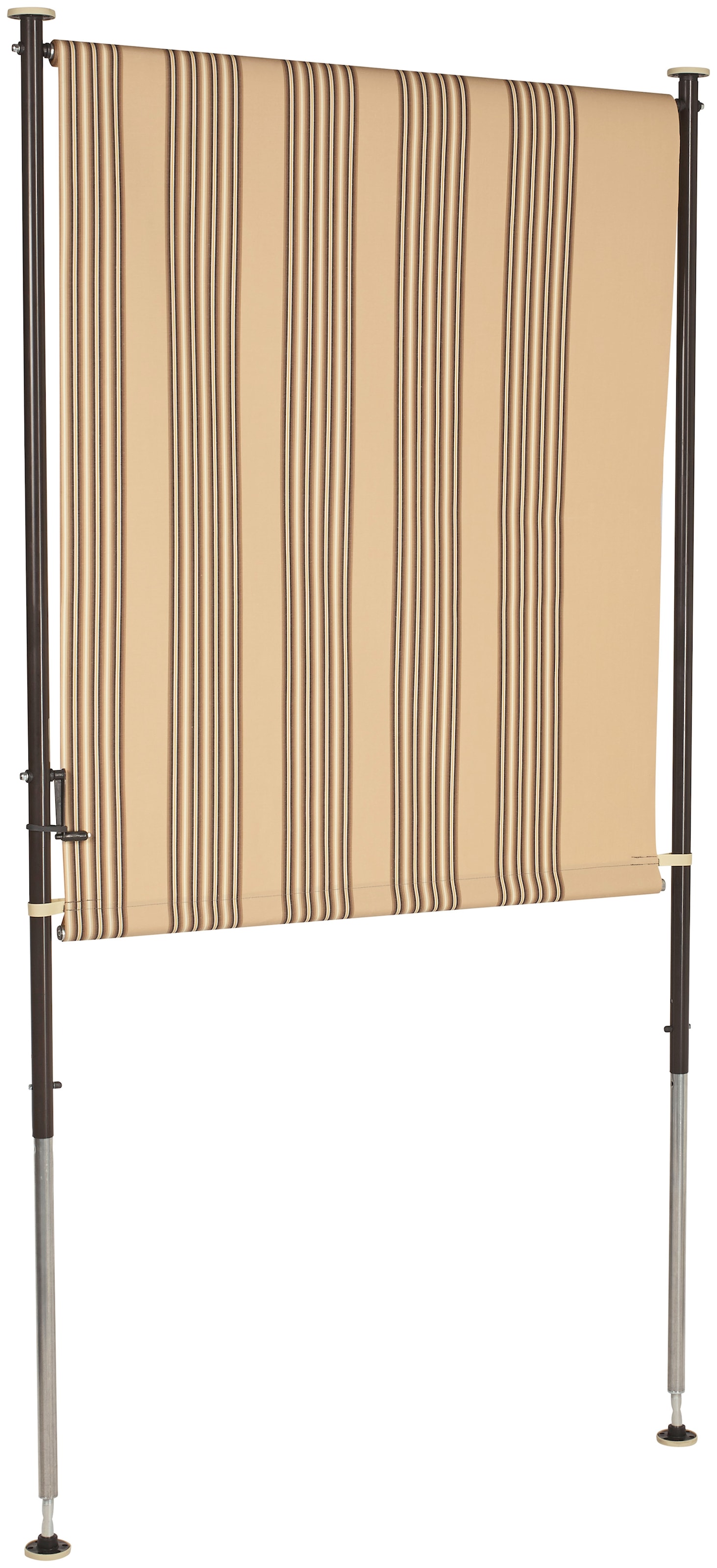 Angerer Freizeitmöbel Klemm-Senkrechtmarkise beige/braun, BxH: 150x225 cm