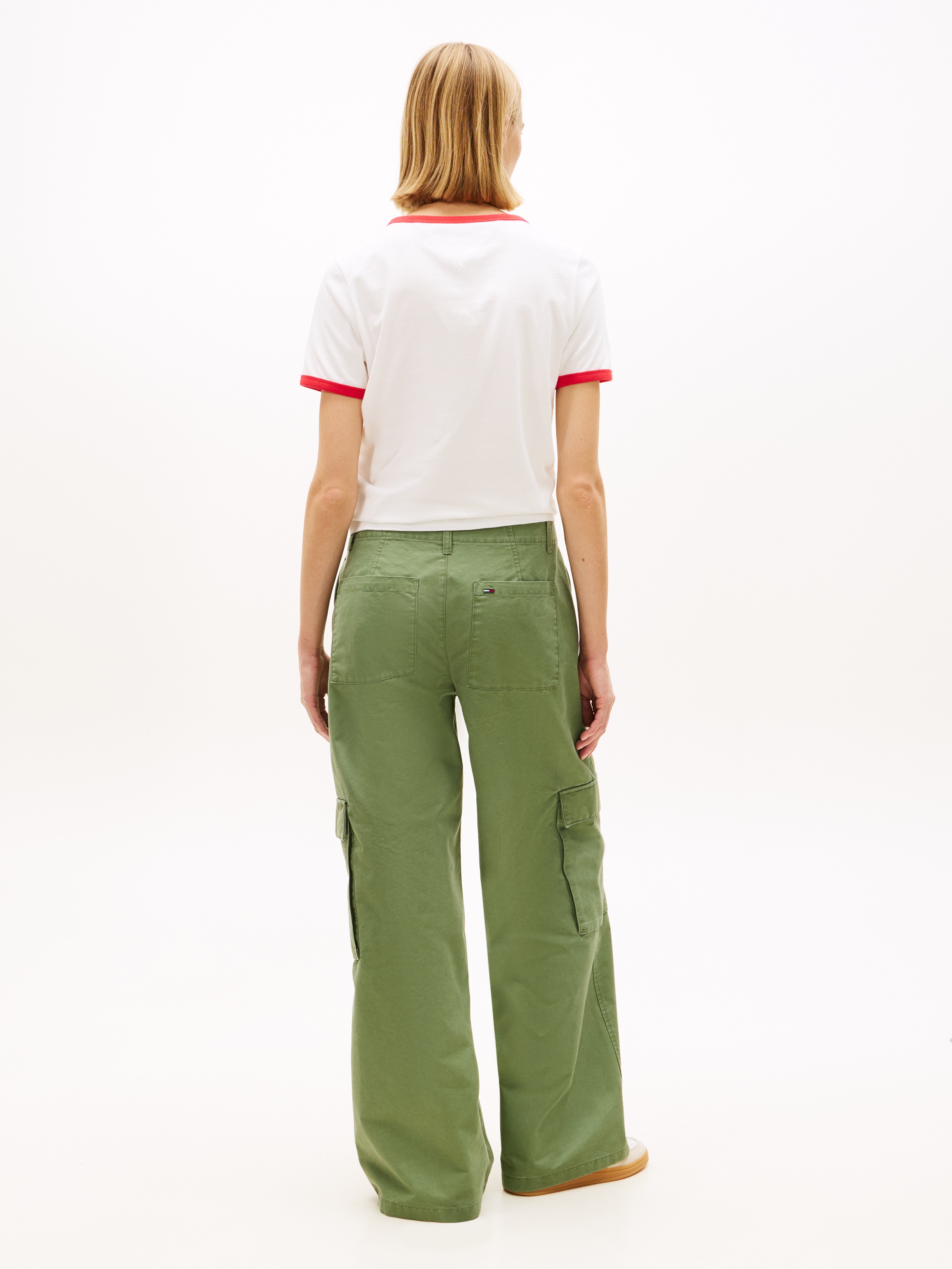 Tommy Jeans Cargohose »TJW LR WIDE STRAIGHT CARGO PANT«  im Baumwoll-Mix, Low Rise