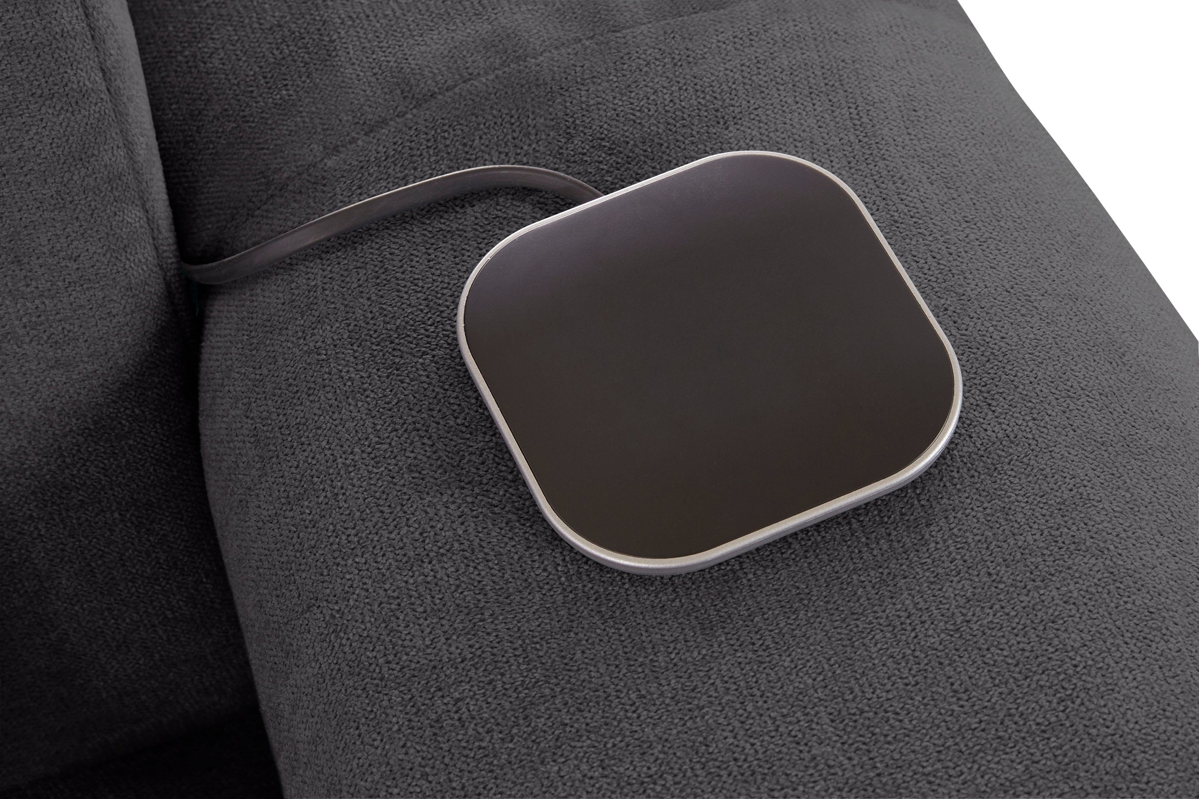 COTTA Ecksofa »Mia L-Form mit 3 Zierkissen«, wahlweise mit Bettfunktion, Bettkasten, Beleuchtung & Wireless-Charger