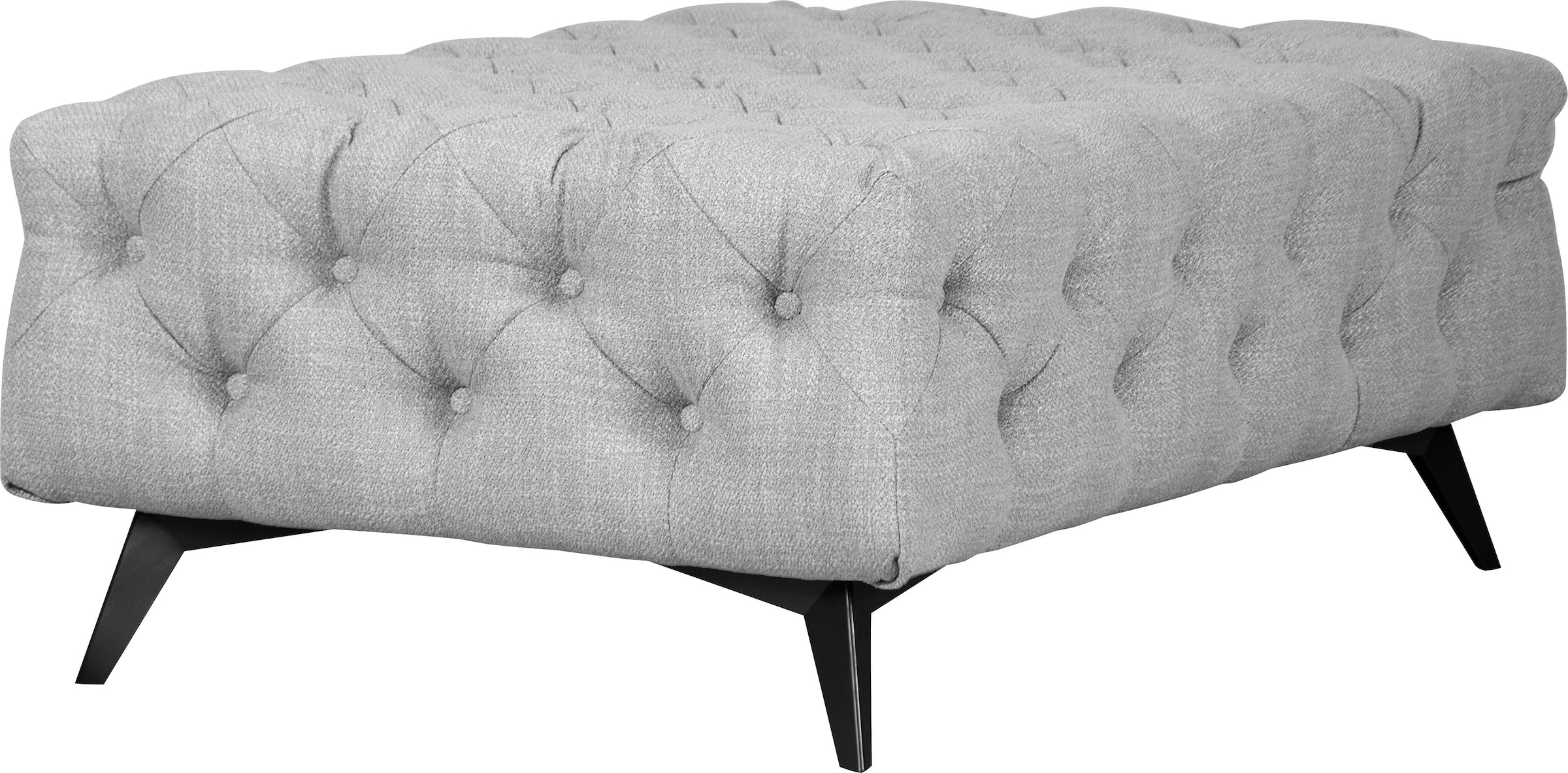 Leonique Polsterhocker »Glynis«, aufwändige Knopfheftung, moderne Chesterfield Optik, Fußfarbe wählbar
