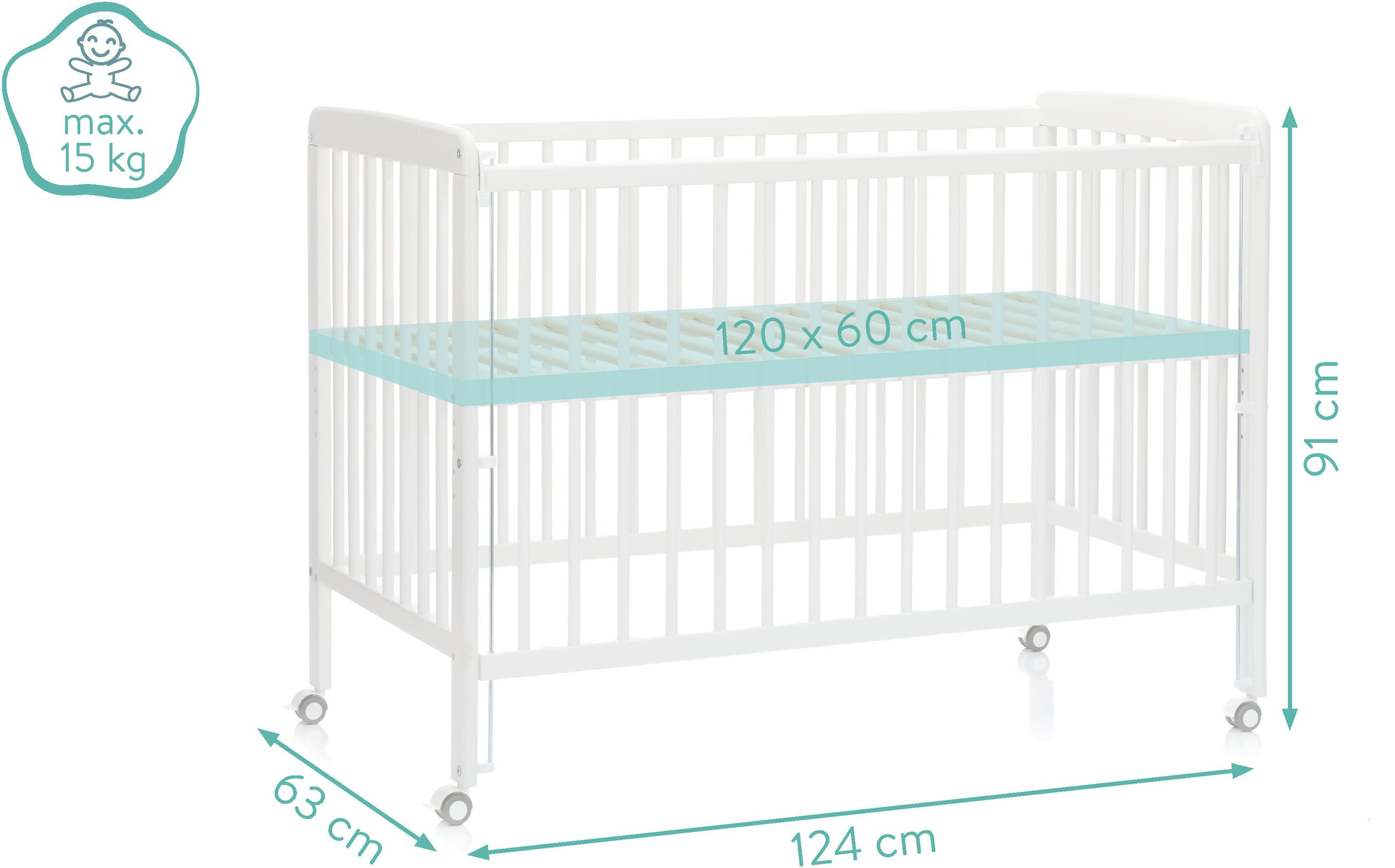 Fillikid Beistellbett »Nena« Made in Europe