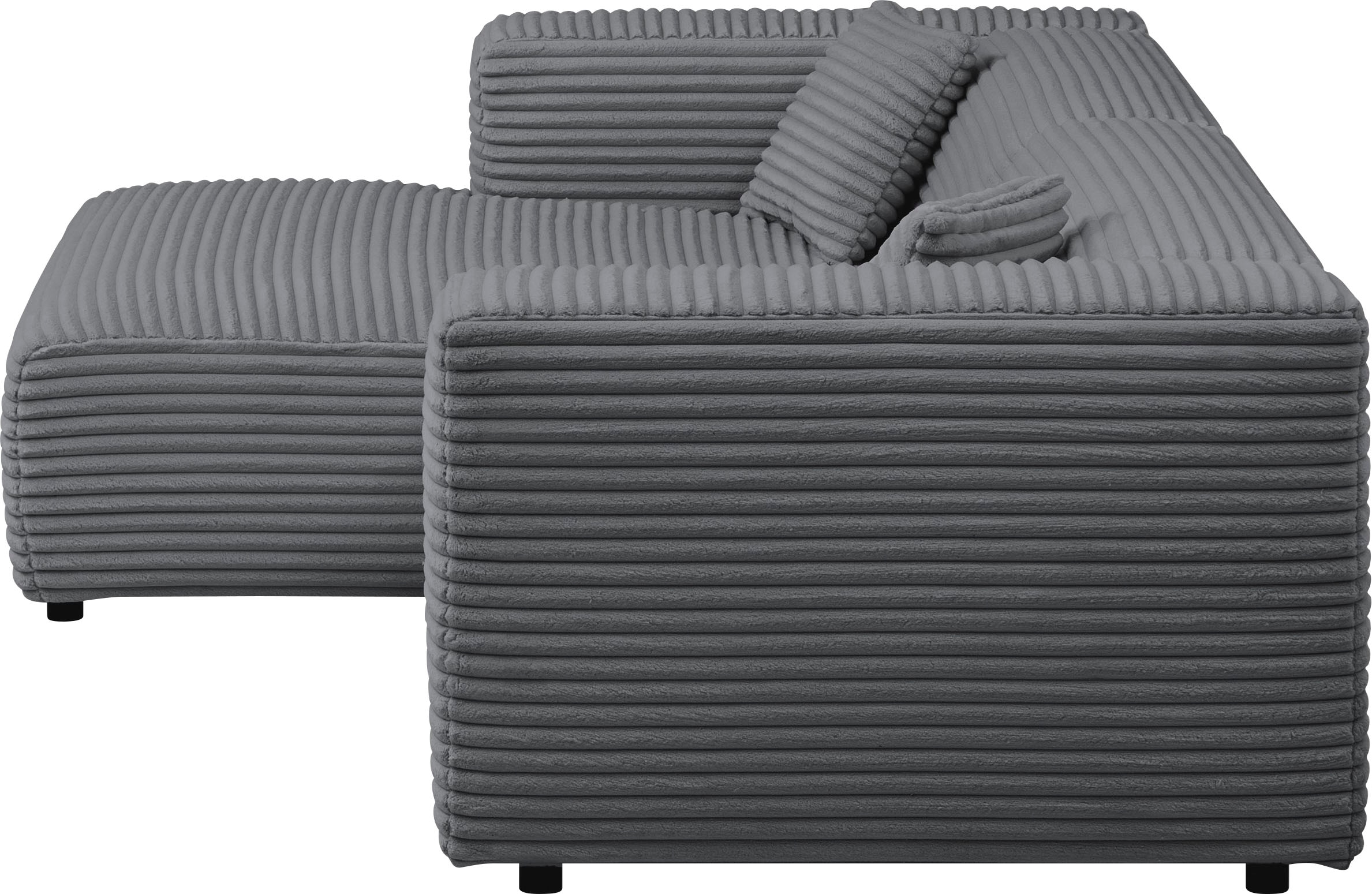 andas Polsterecke »BAKELS, Ecksofa-Set mit Hocker, L-Form mit Schlaffunktion«, Ecksofa-Set (incl. Hocker) im trendigen Megacord