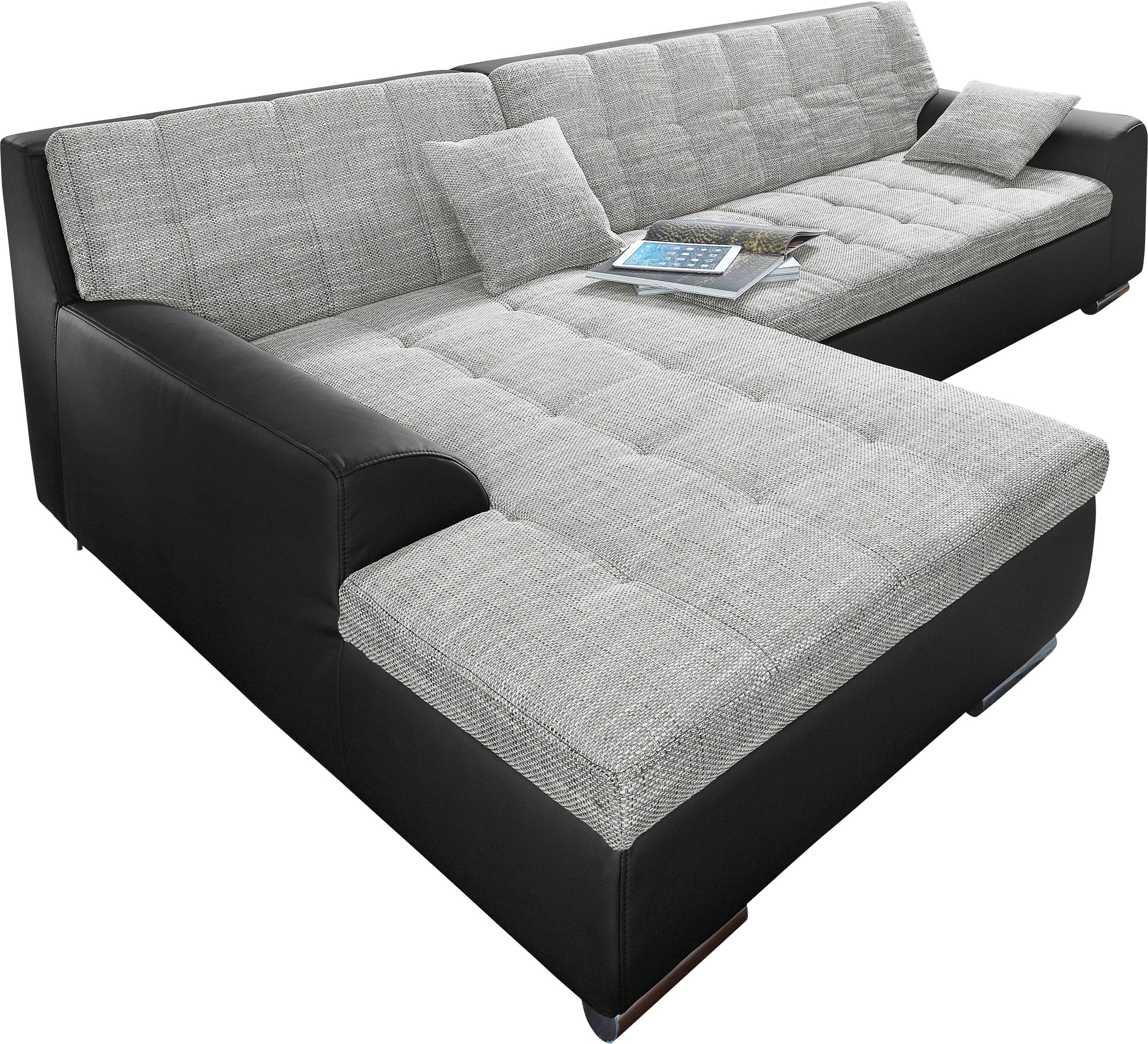 DOMO collection Ecksofa Treviso, wahlweise mit Bettfunktion, incl. Zierkiss günstig online kaufen