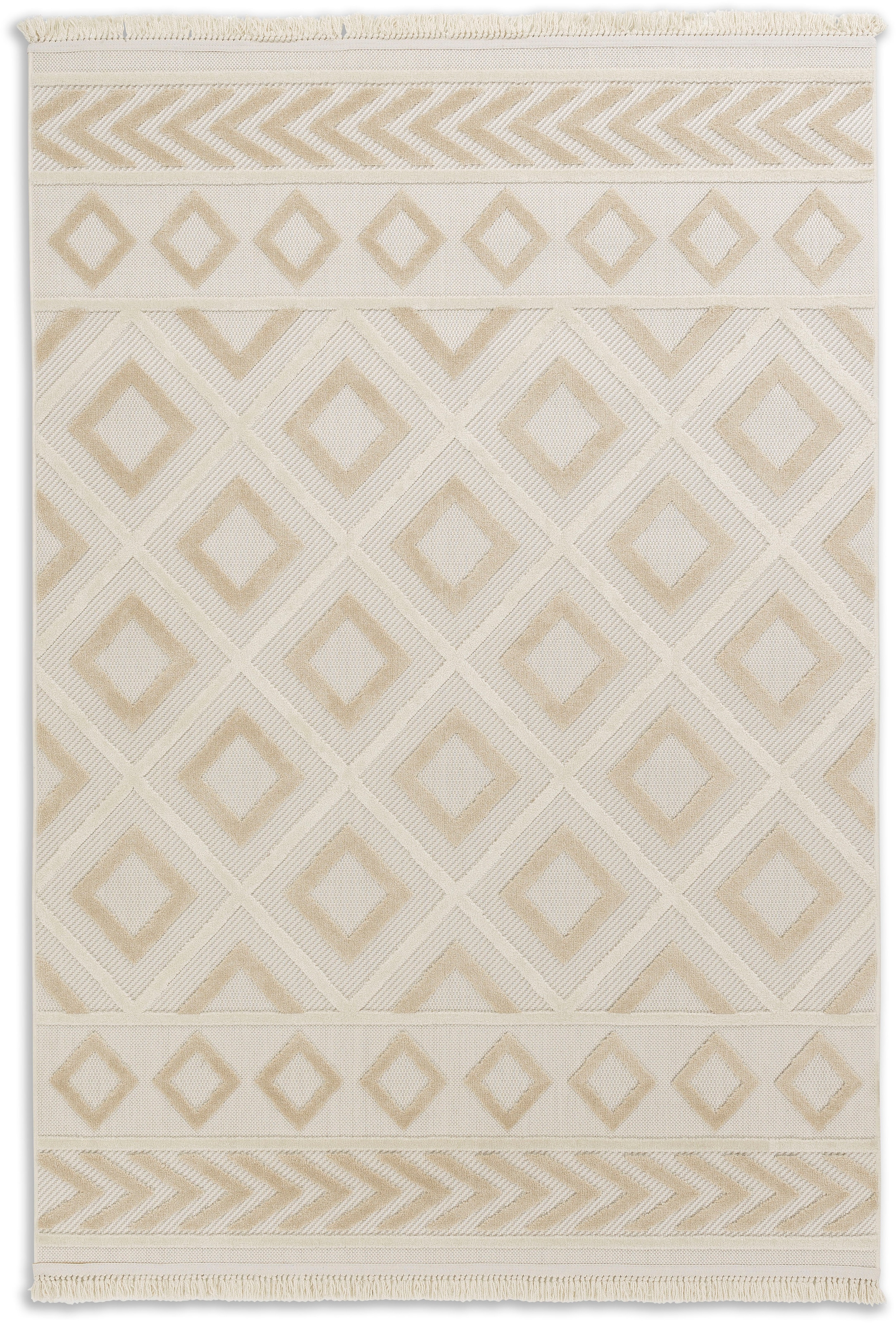 SCHÖNER WOHNEN-Kollektion Teppich »Summer 6352« rechteckig 6 mm Höhe In- und Outdoor geeignet, Hoch Tief Struktur, Robuster Teppich