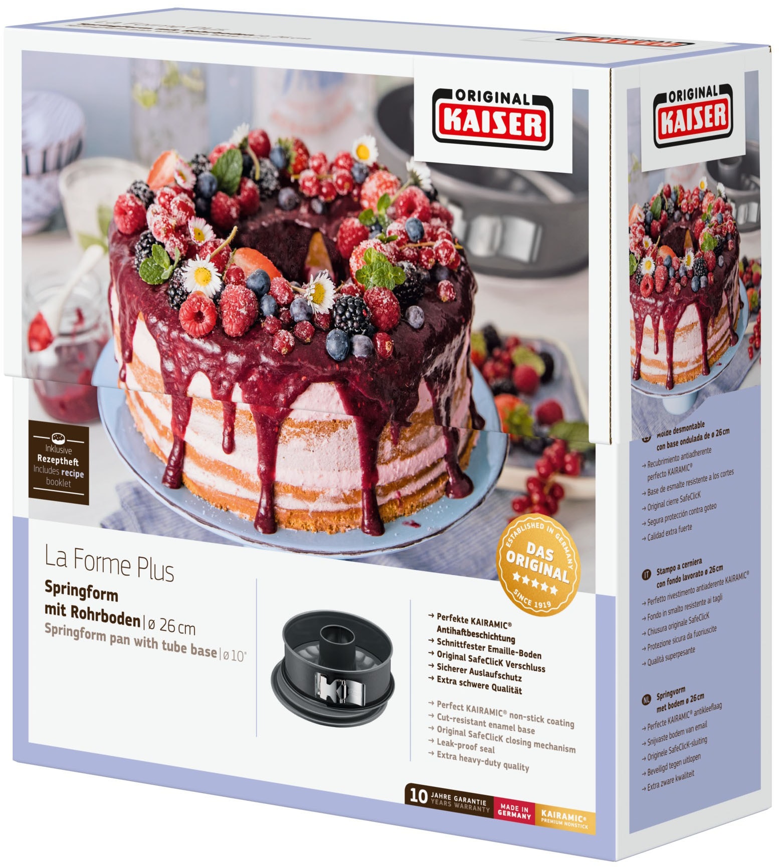 Kaiser Backformen Springform »La Forme Plus«, Ø 26cm rund mit 2 Böden, Made in Germany
