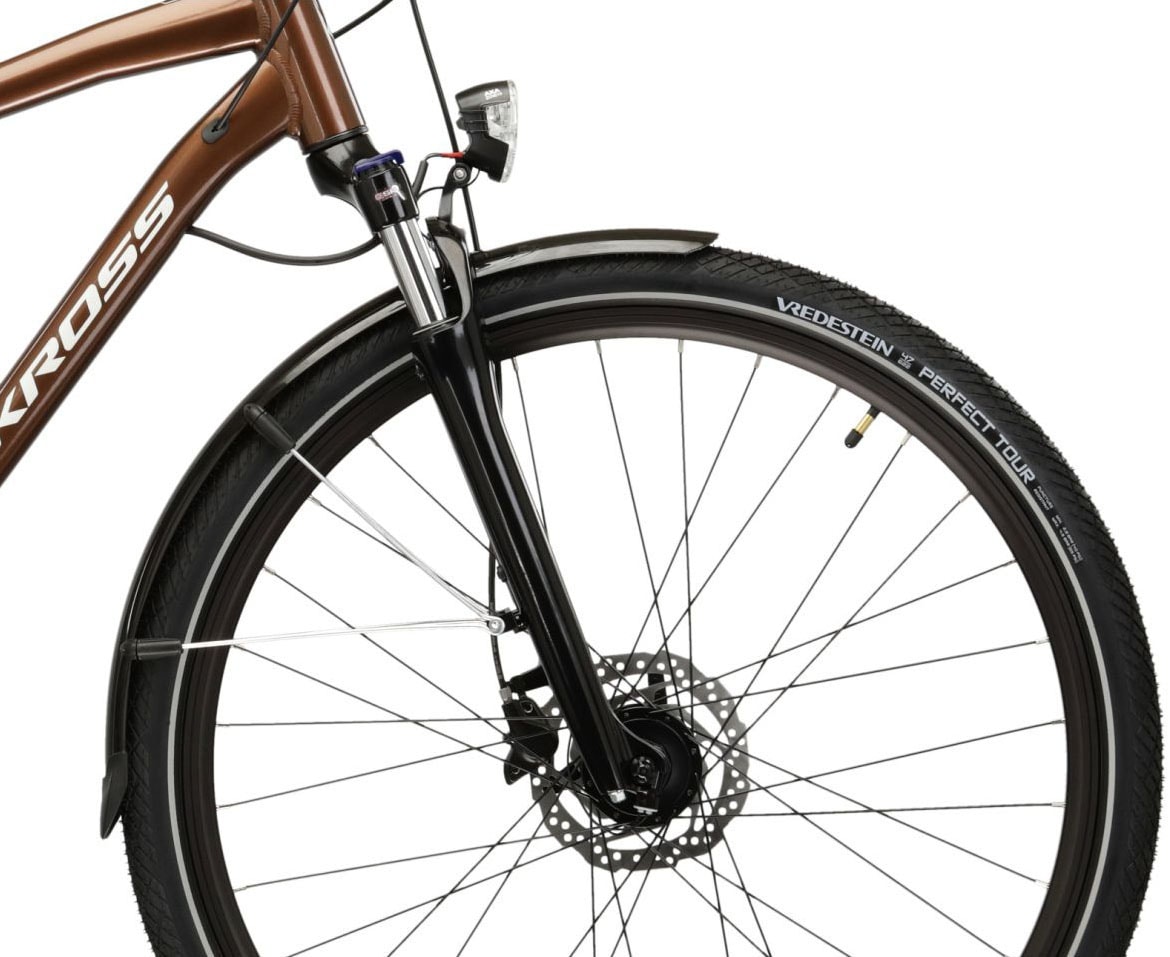 Kross Trekkingrad »Herren-Trekkingrad 28" Trans 5.0 Braun 18 Gänge« 18 Gang Shimano CUES U3020 Schaltwerk Kettenschaltung