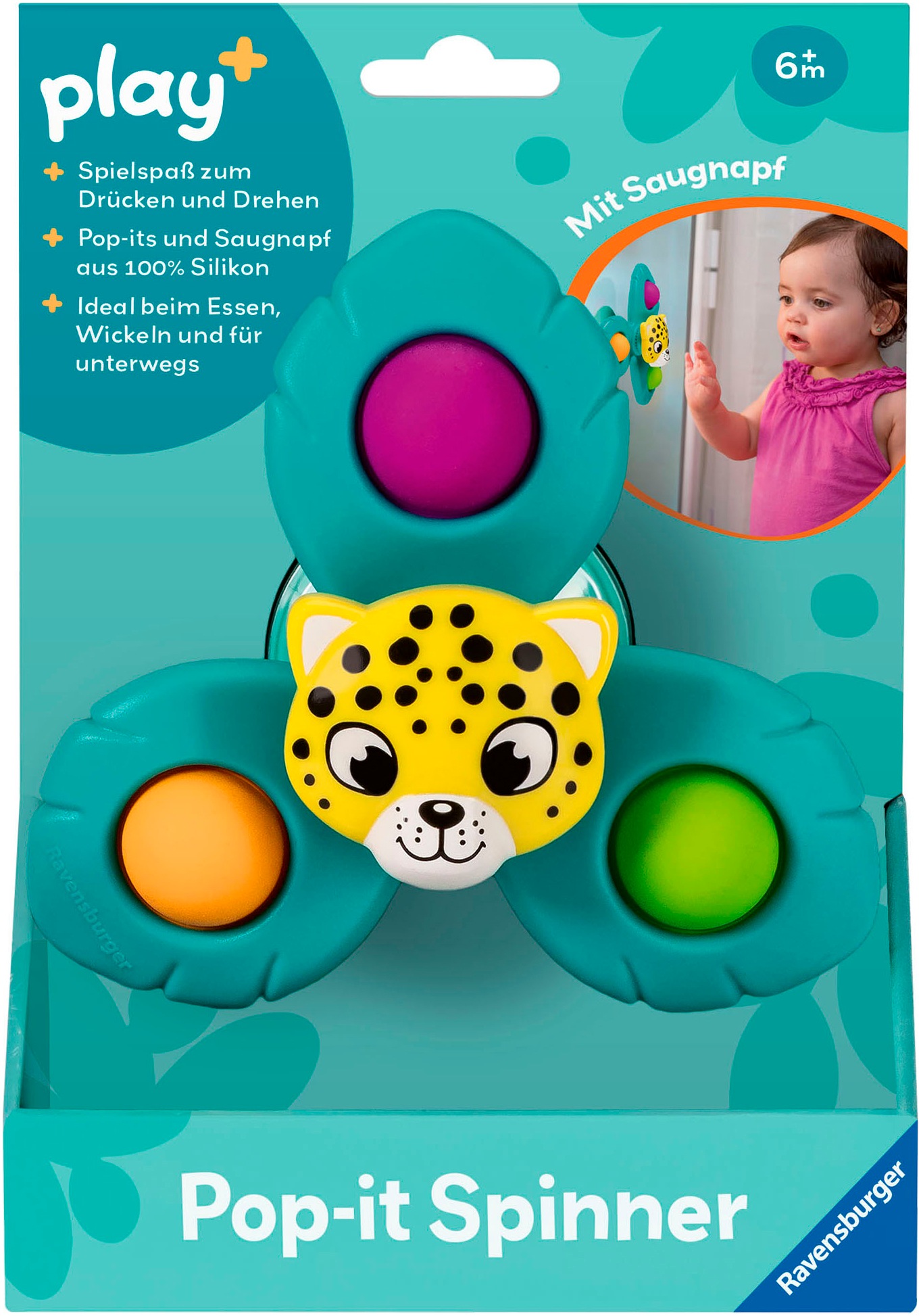 Ravensburger Lernspielzeug »Play+ Pop-it Spinner: Leopard«