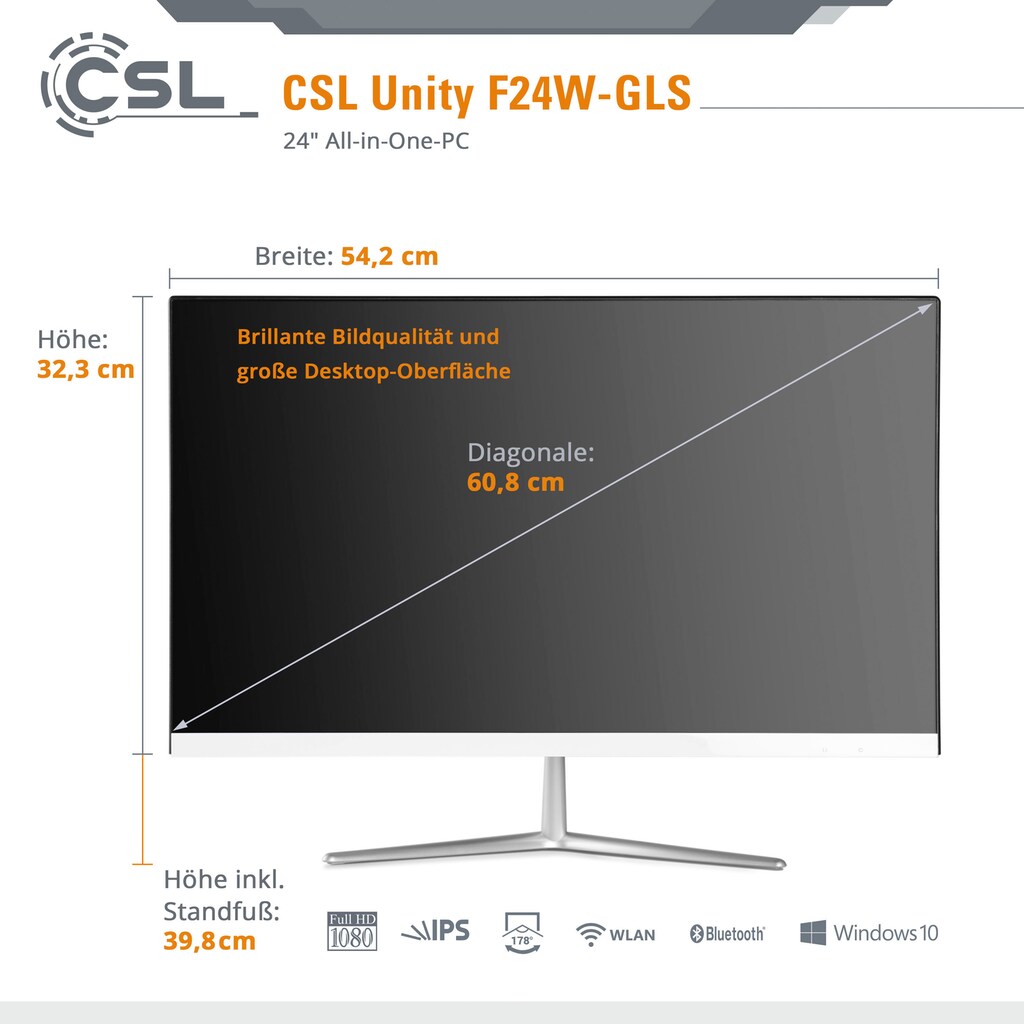 CSL All-in-One PC »Unity F24W-GLS Win 11«