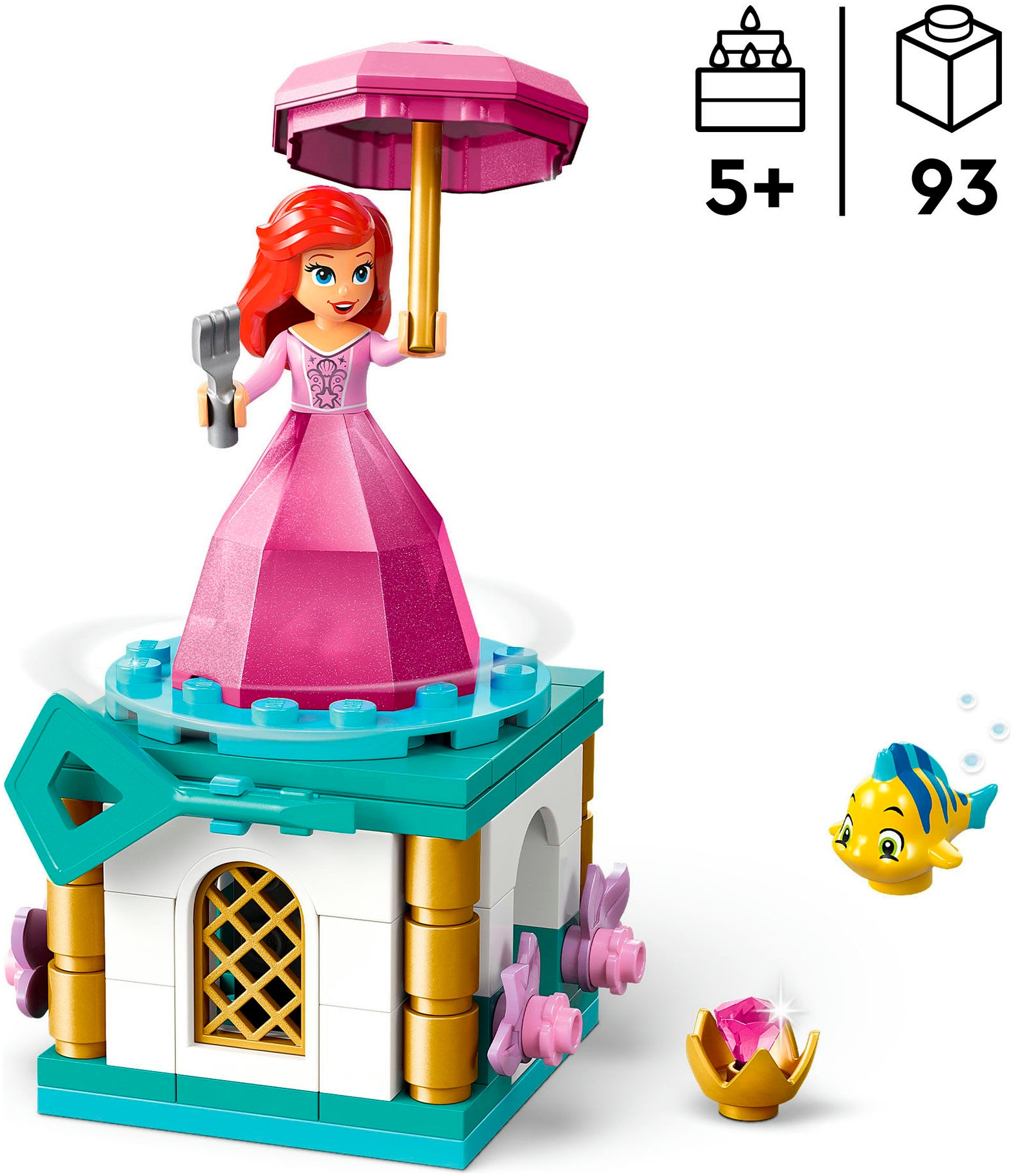 LEGO® Konstruktionsspielsteine »Arielle Spieluhr (43259), LEGO Disney Princess«, (93 St.), Made in Europe