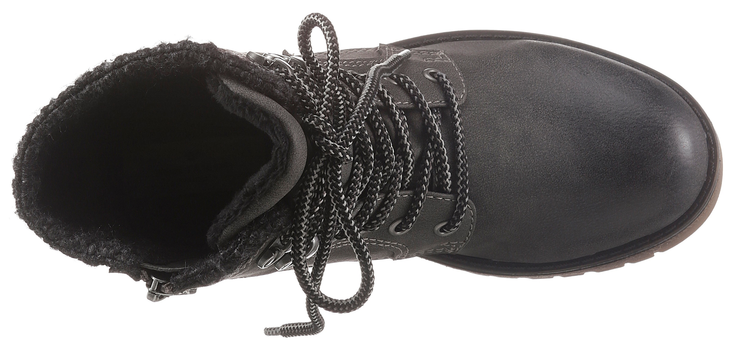 TOM TAILOR Schnürboots, mit Strickkragen