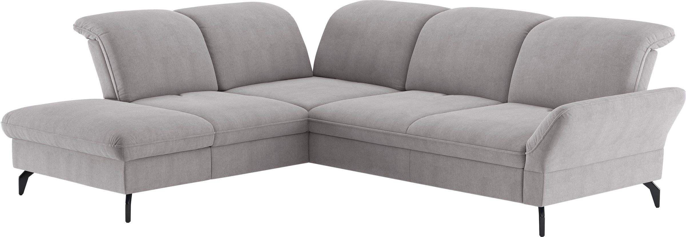sit&more Ecksofa »Leandro L-Form«, Wahlweise mit Bett-, Kopfteil - und Armlehnfunktion, sowie Stauraum