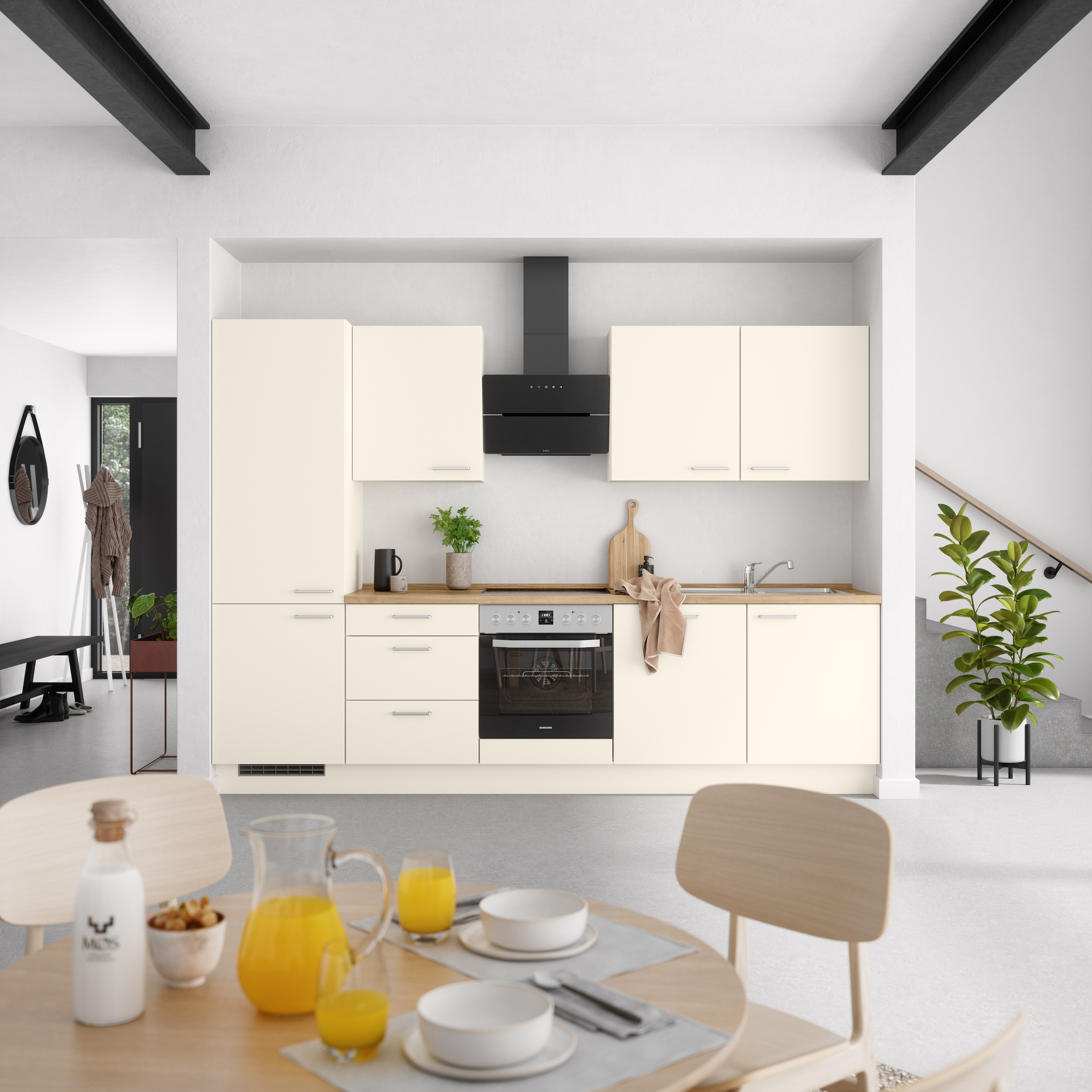 nobilia® Küchenzeile »"Touch II"«, vormontiert, Ausrichtung wählbar, Breite 300 cm, wahlw. mit E-Geräten