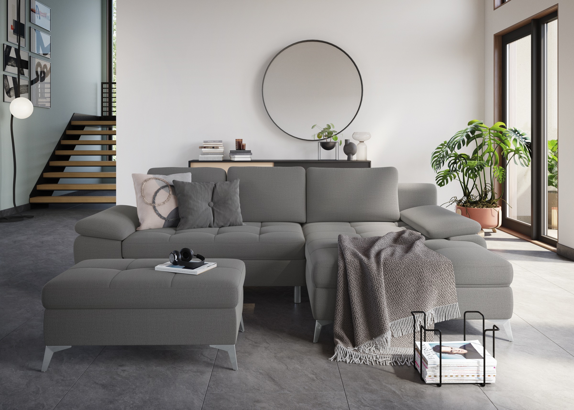 sit&more Ecksofa »Latigo L-Form«, mit Recamiere, wahlweise mit Bettfunktion und Bettkasten