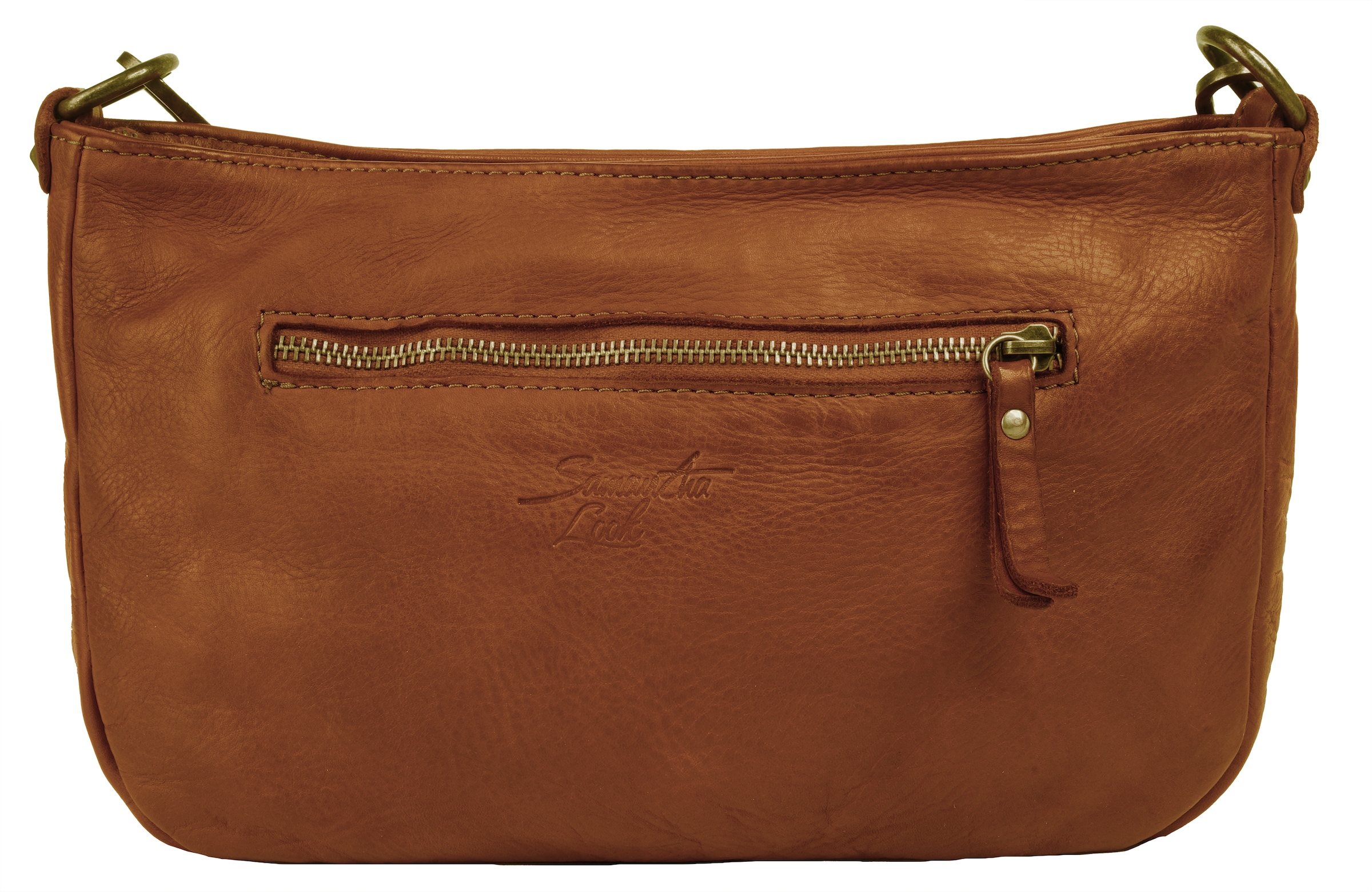 Samantha Look Umhängetasche echt Leder, Made in Italy
