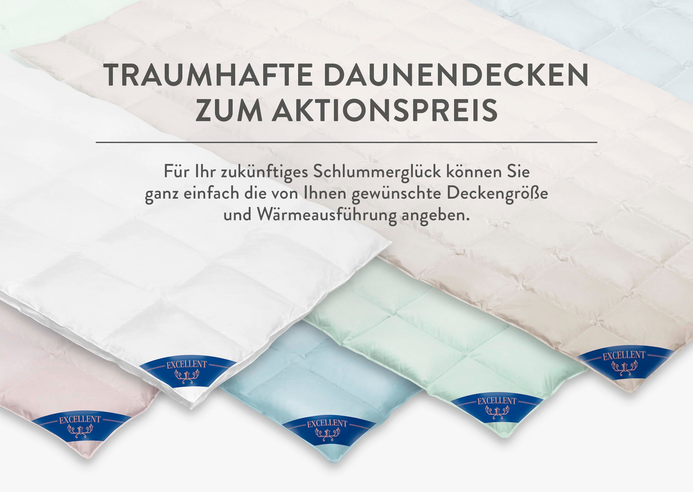 Excellent Daunenbettdecke »Überraschungsbox«, polarwarm, Füllung 90%  Daunen, 10% Federn, Bezug Baumwolle, (1 St.), absoluter Sonderpreis, wegen  Lagerräumung, Solange der Vorrat reicht bequem und schnell bestellen