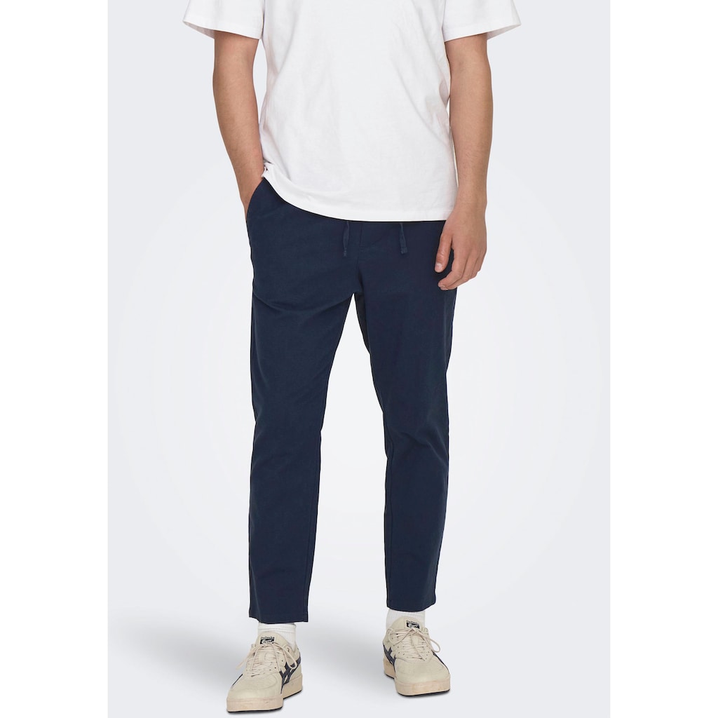 ONLY & SONS Stoffhose »ONSLINUS CROP 0007 COT LIN PNT NOOS«
