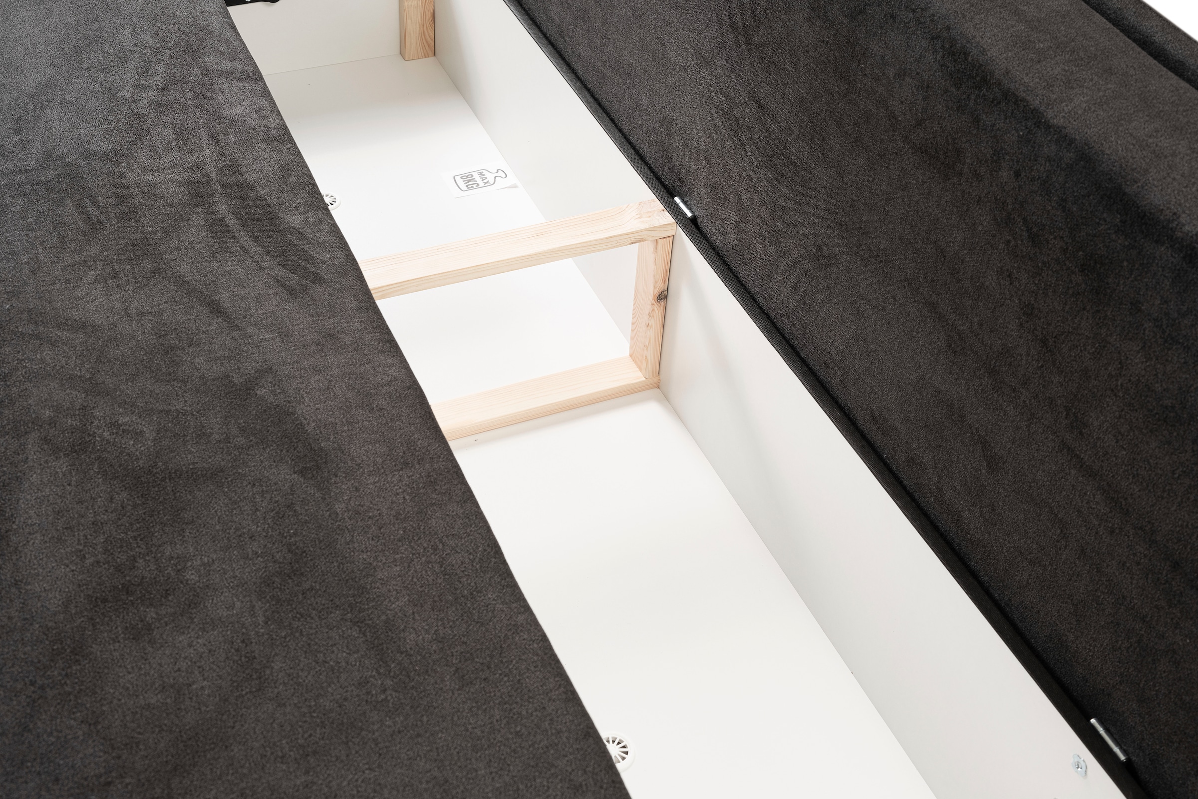 WERK2 Schlafsofa »Biggi 206 cm komfortabel & modern, Komfort Sitz- und Liegehöhe« Struktur weich, Schlaffunktion, Bettkasten