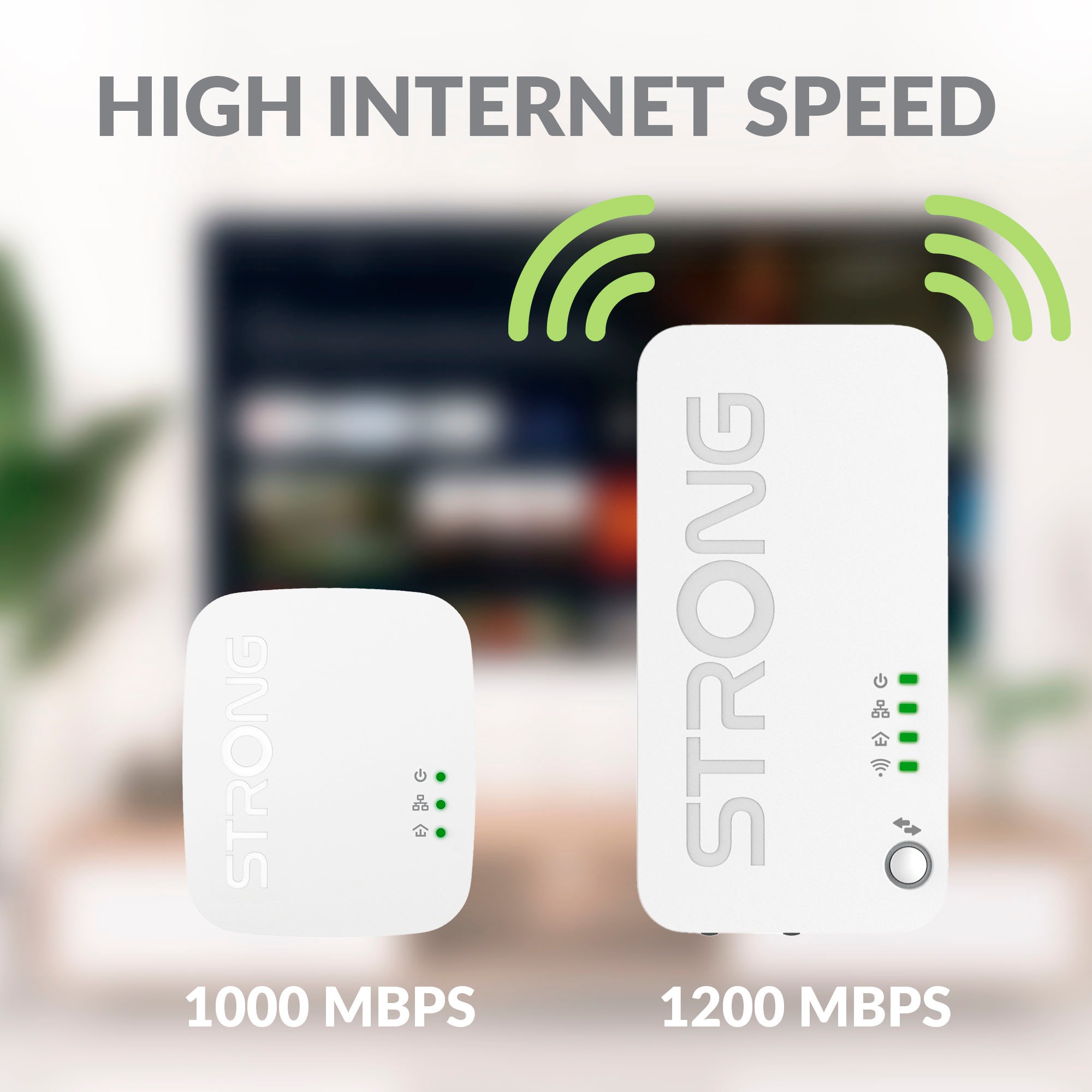 Strong Reichweitenverstärker »Powerline MINI WiFi 1000 Mbit/s Set (2 Einheiten)«, (2 St.)