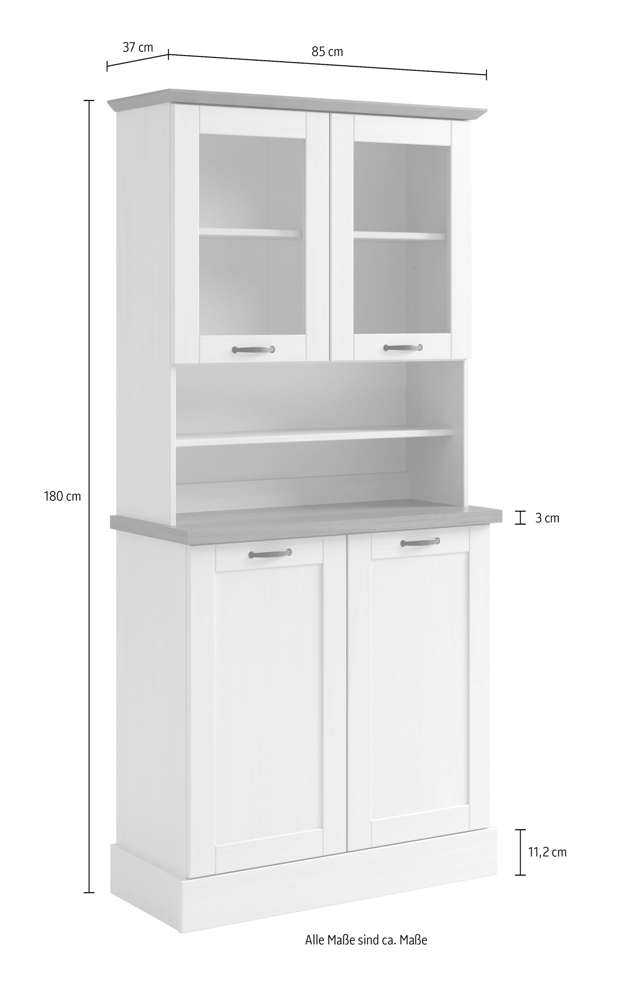 Home affaire Küchenbuffet »Teramo« Breite/Höhe 86/181 cm, mit Metallgriffen