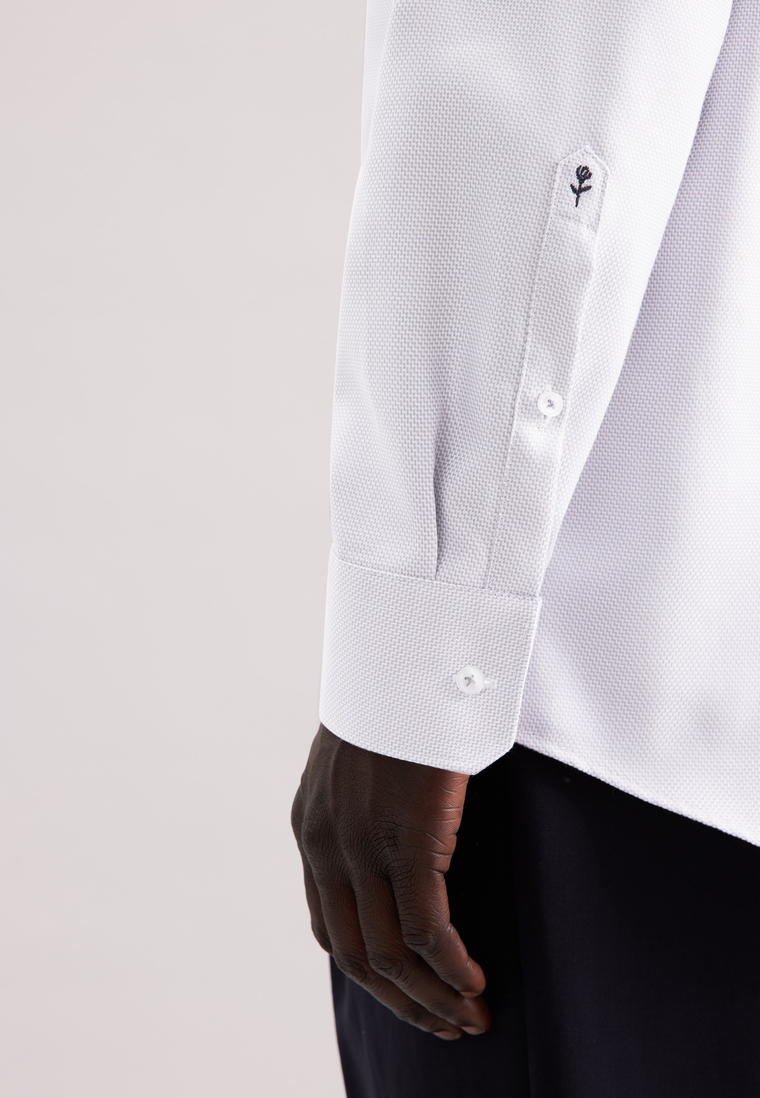 seidensticker Businesshemd »Schwarze Rose«, Regular 1/1 Covered-Button-Down-Kragen Struktur