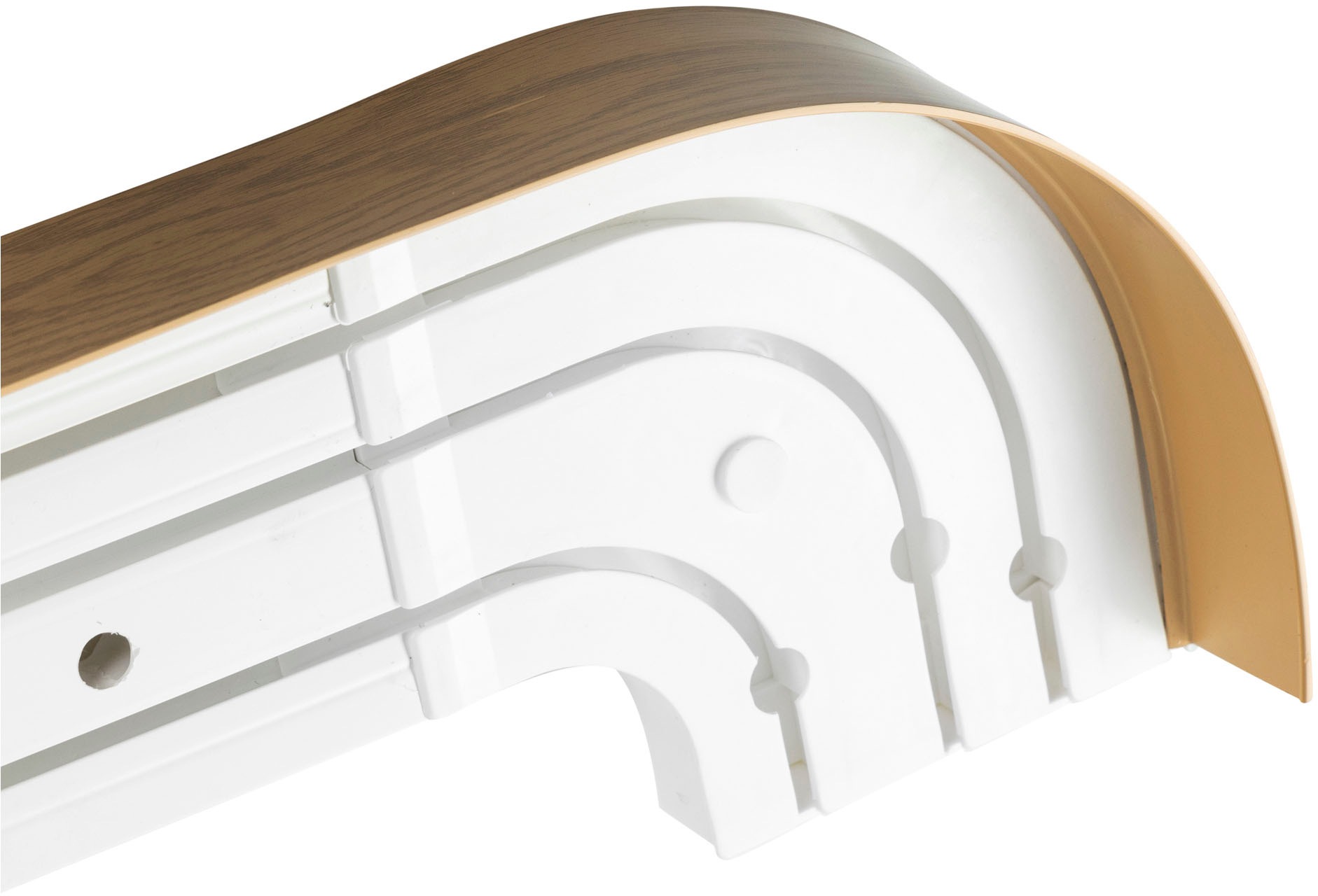 SN DECO GROUP Gardinenschiene »SH3«, 3 läufig-läufig, Fixmaß, mit Blende 5 cm