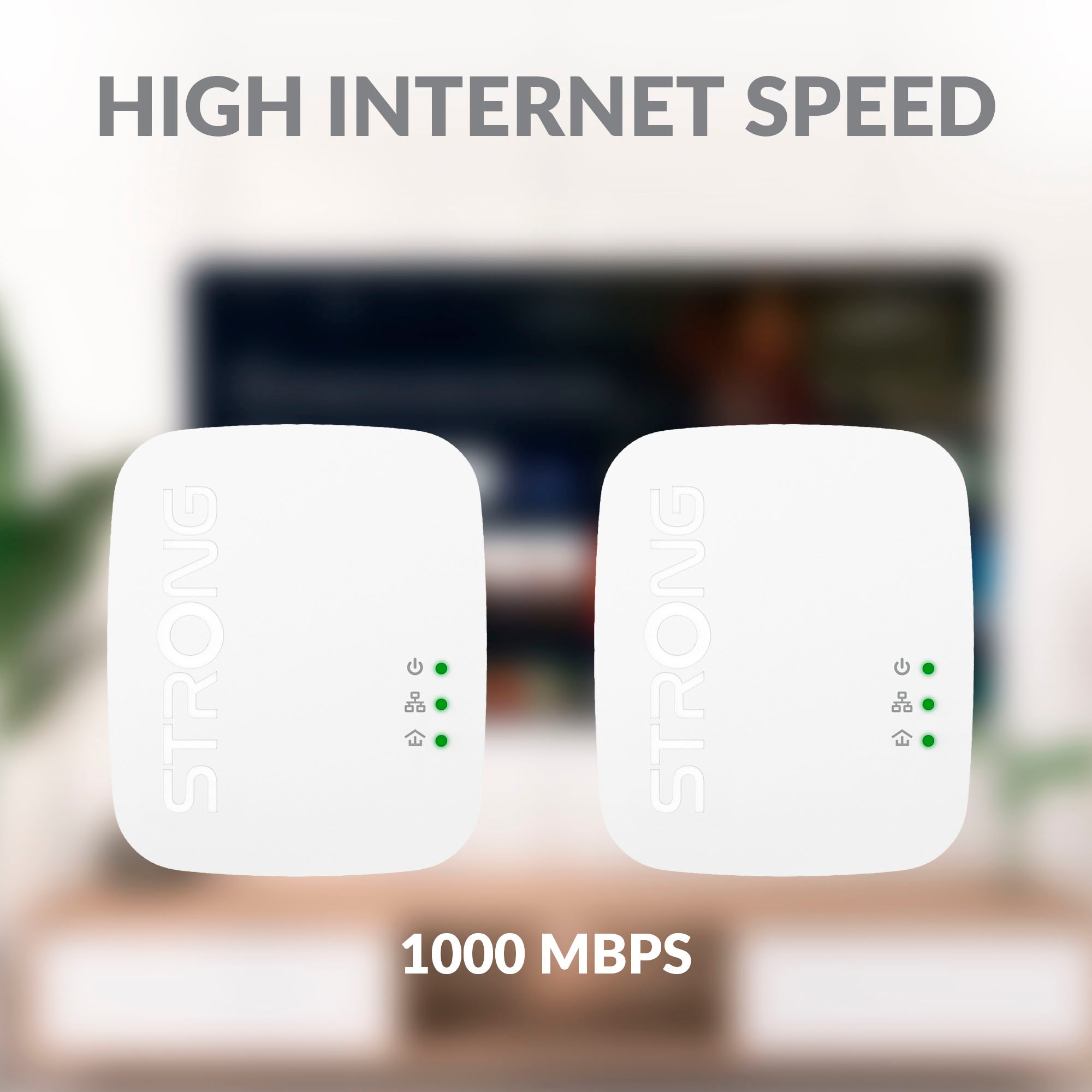 Strong Reichweitenverstärker »Powerline MINI 1000 Mbit/s Set (3 Einheiten)«