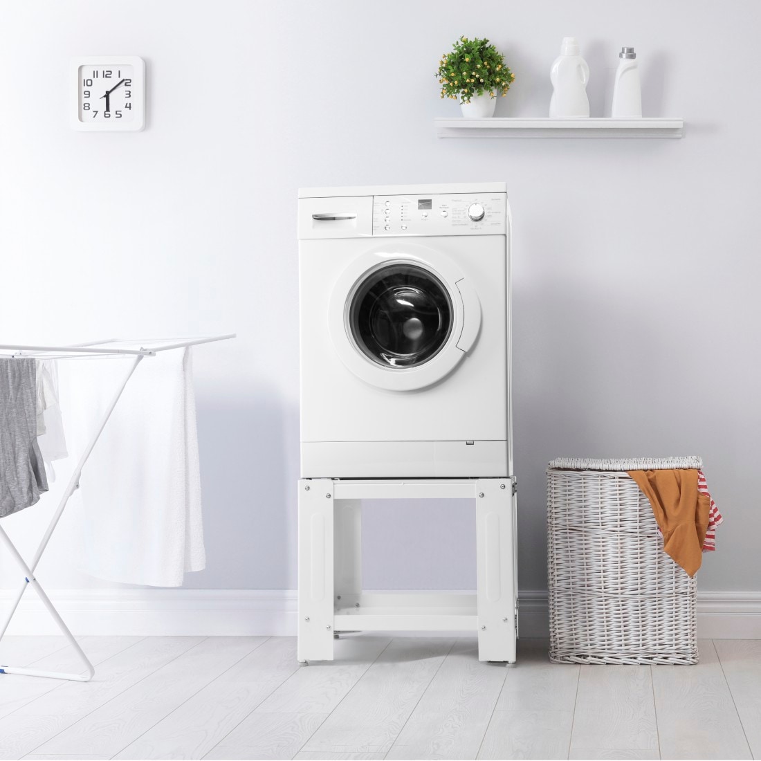 Xavax Unterbausockel »Sockel Untergestell 60 x 60 x 50cm für Waschmaschine Trockner«, höhenverstellbar bis zu 1cm