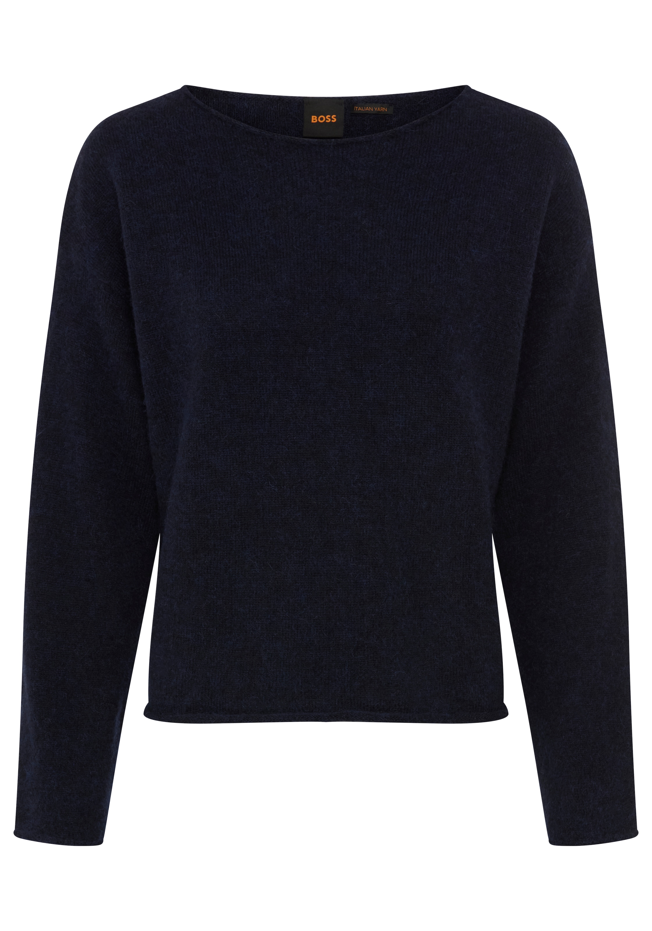 BOSS ORANGE Rundhalspullover »Follettino Premium Damenmode« mit Alpaka und Wolle, Relaxed Fit