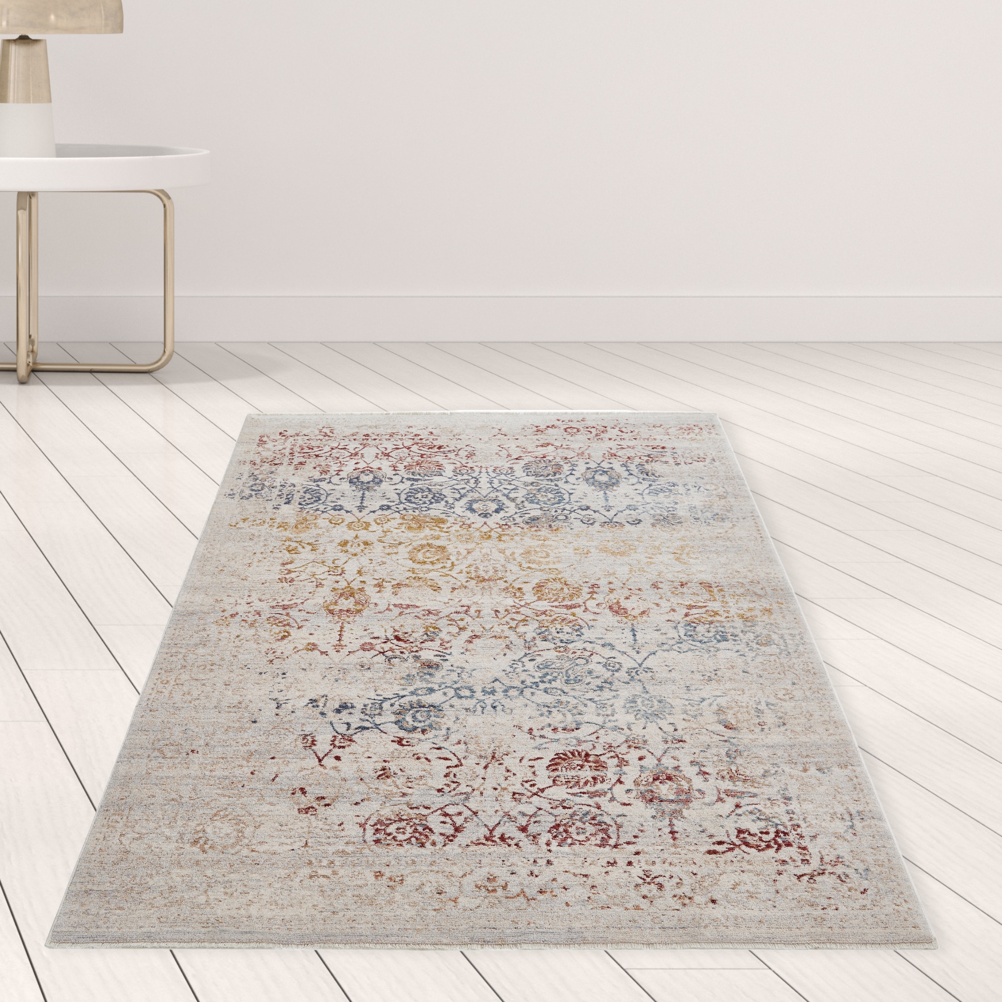 LUXOR living Teppich »Rocco«, rechteckig, 11 mm Höhe, Vintage-Look, florales Design, mit Fransen, Wohnzimmer, Schlafzimmer