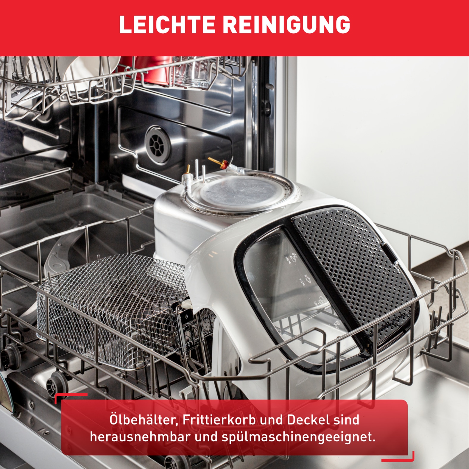 Tefal Fritteuse »Super Uno«, 1800 W, Fassungsvermögen 2,2 l, Kapazität 2,2 l Öl / 1,5 kg Frittiergut, spülmaschinengeeignet, FR3140