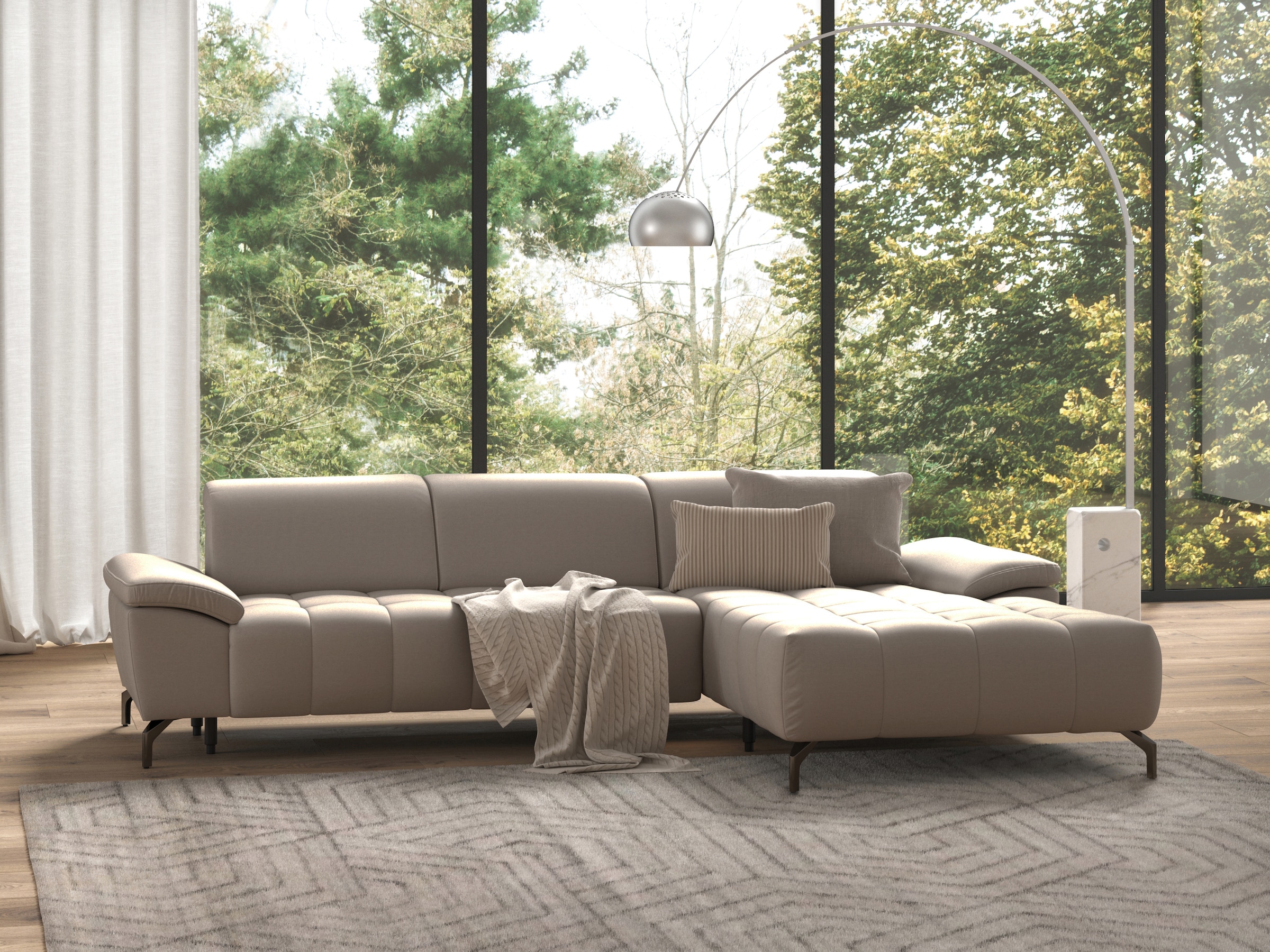sit&more Ecksofa »Cool L-Form«, wahlweise mit Kopfteilverstellung und Vorzi günstig online kaufen