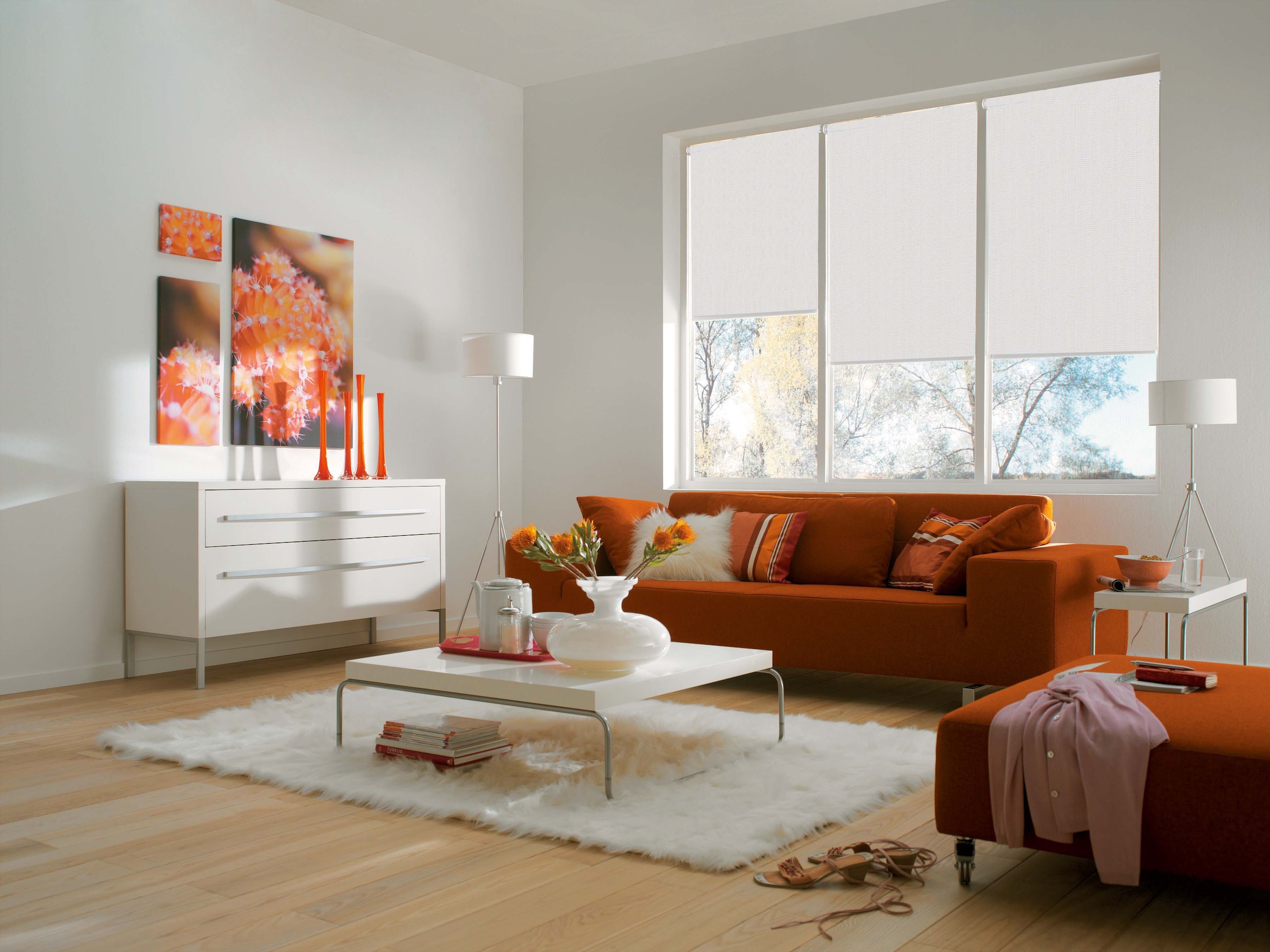 sunlines Elektrisches Rollo »Akkurollo Structure«, blickdicht, ohne Bohren, appgesteuert via Bluetooth, weißer Fallstab