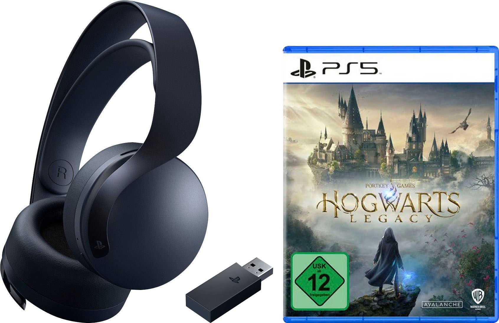 Bild von PlayStation 5 Wireless-Headset »Hogwarts Legacy + Pulse 3D schwarz«, Wireless, True Wireless