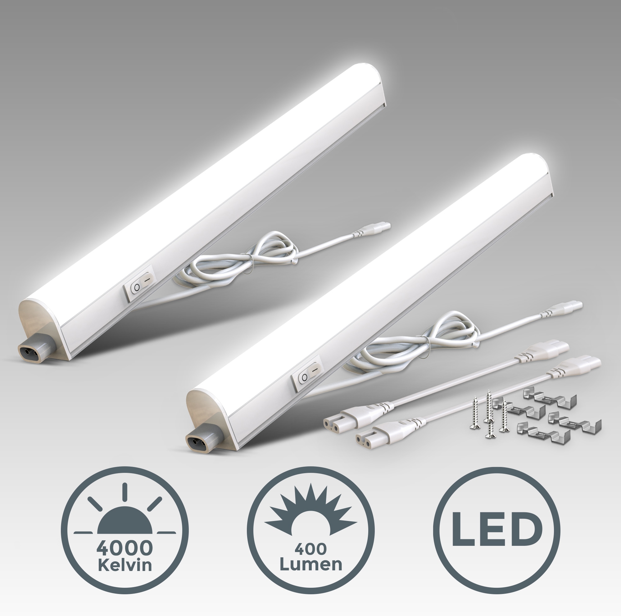 B.K.Licht Unterschrankleuchte, 2er-Set, je 1 x LED-Platine, 4 Watt, 400 Lum günstig online kaufen
