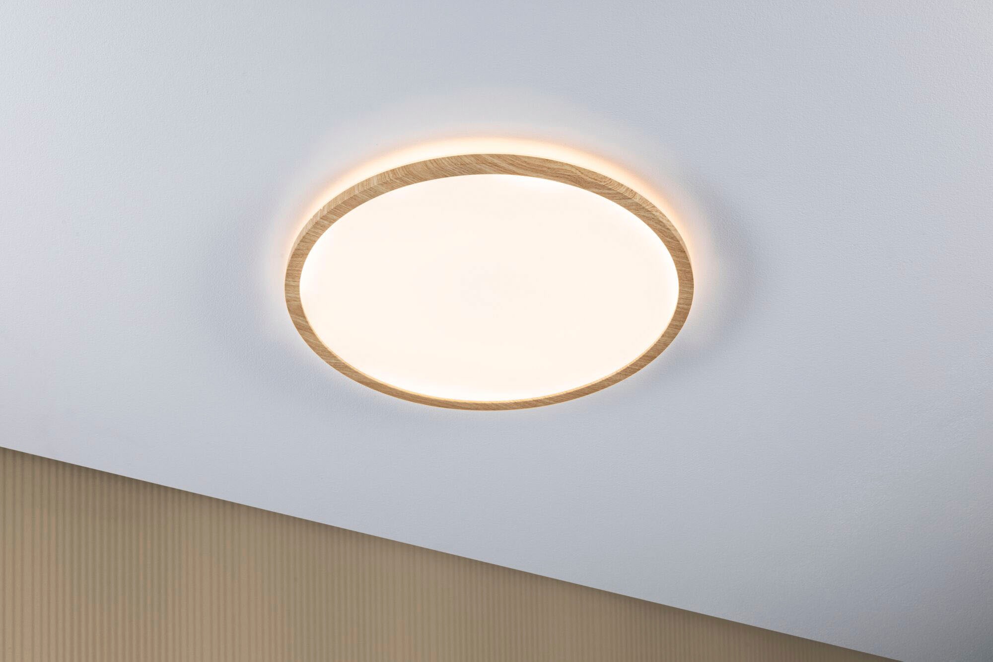 Paulmann LED Panel »Atria Shine 22W 3000K 420mm Eiche Kunststoff IP44«, 1 f günstig online kaufen