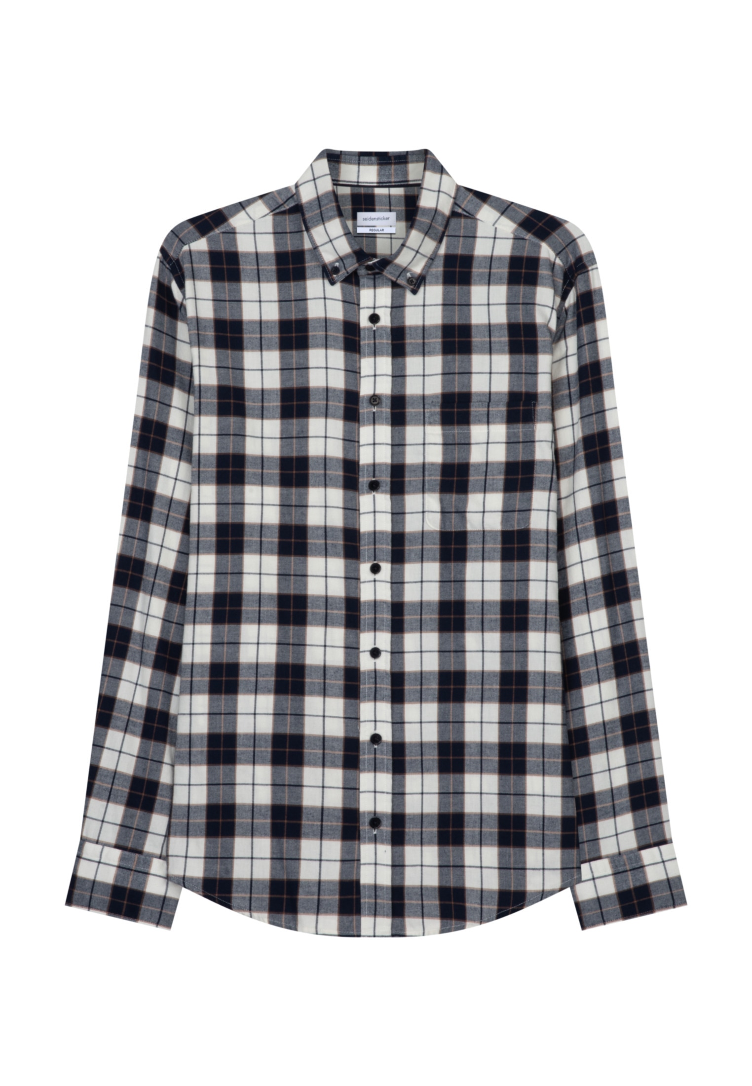 seidensticker Businesshemd »Schwarze Rose«, Regular Langarm Button-Down-Kragen Karo
