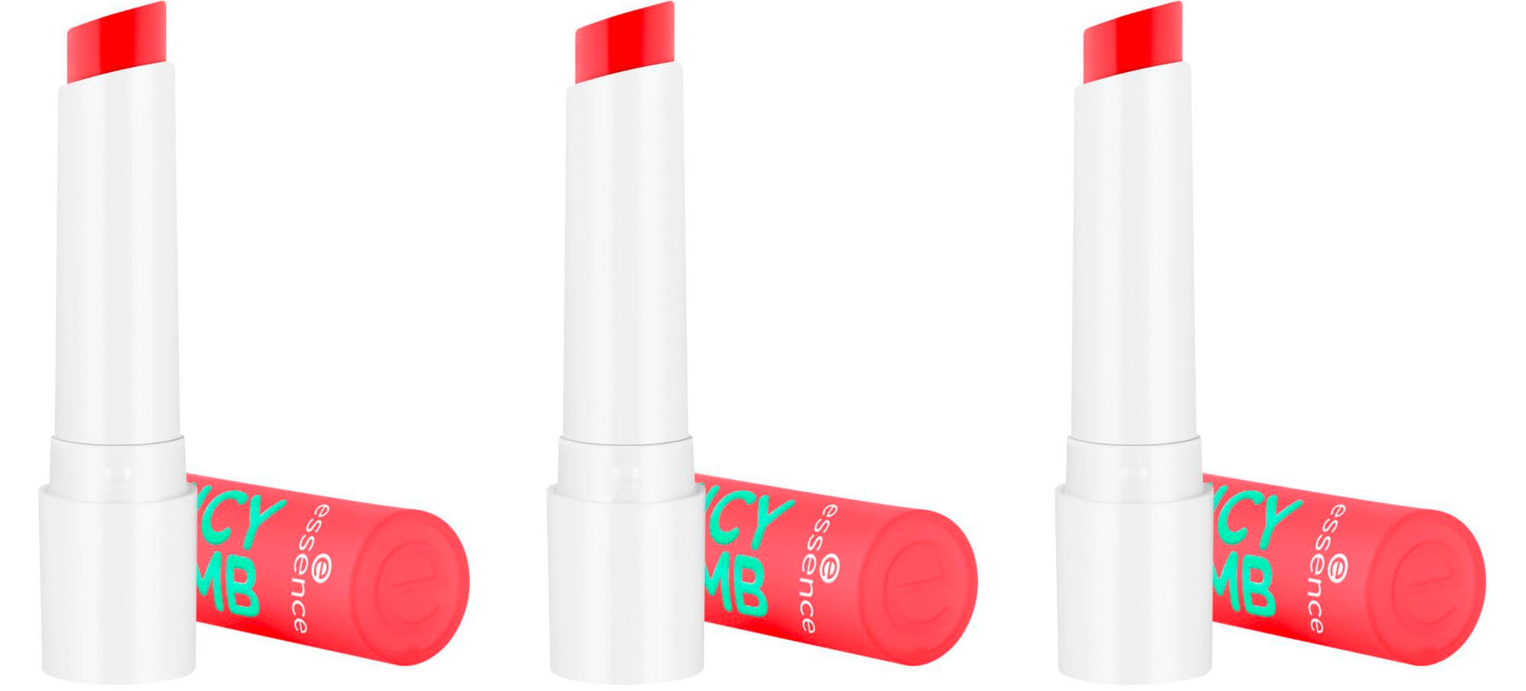 Essence Lippenbalsam »JUICY BOMB glossy butter balm«, (Set, 3 tlg.)