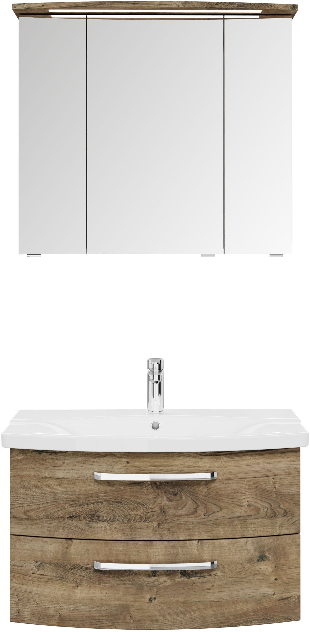 Saphir Badmöbel-Set »Serie 4010 2-teilig Keramik-Waschtisch mit LED-Spiegel günstig online kaufen