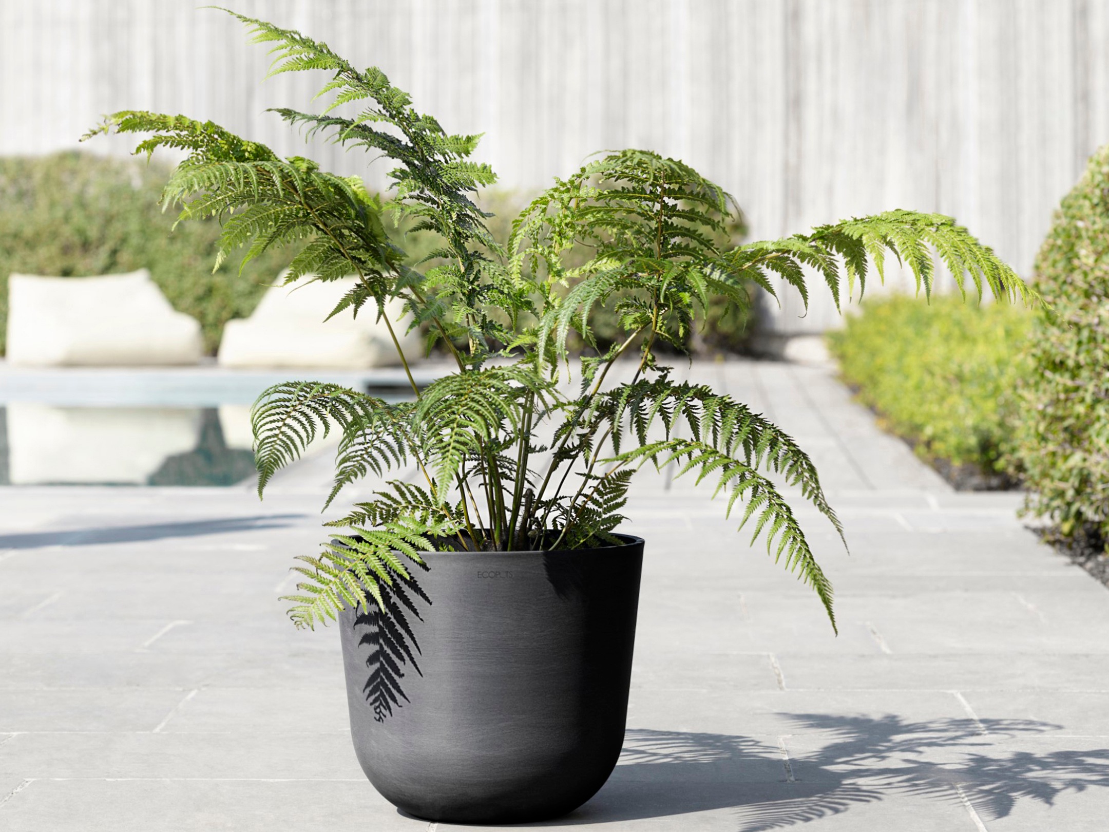 ECOPOTS Blumentopf »Oslo 35 Dunkelgrau«, für innen und außen: frostsicher, bruchsicher und lichtbeständig