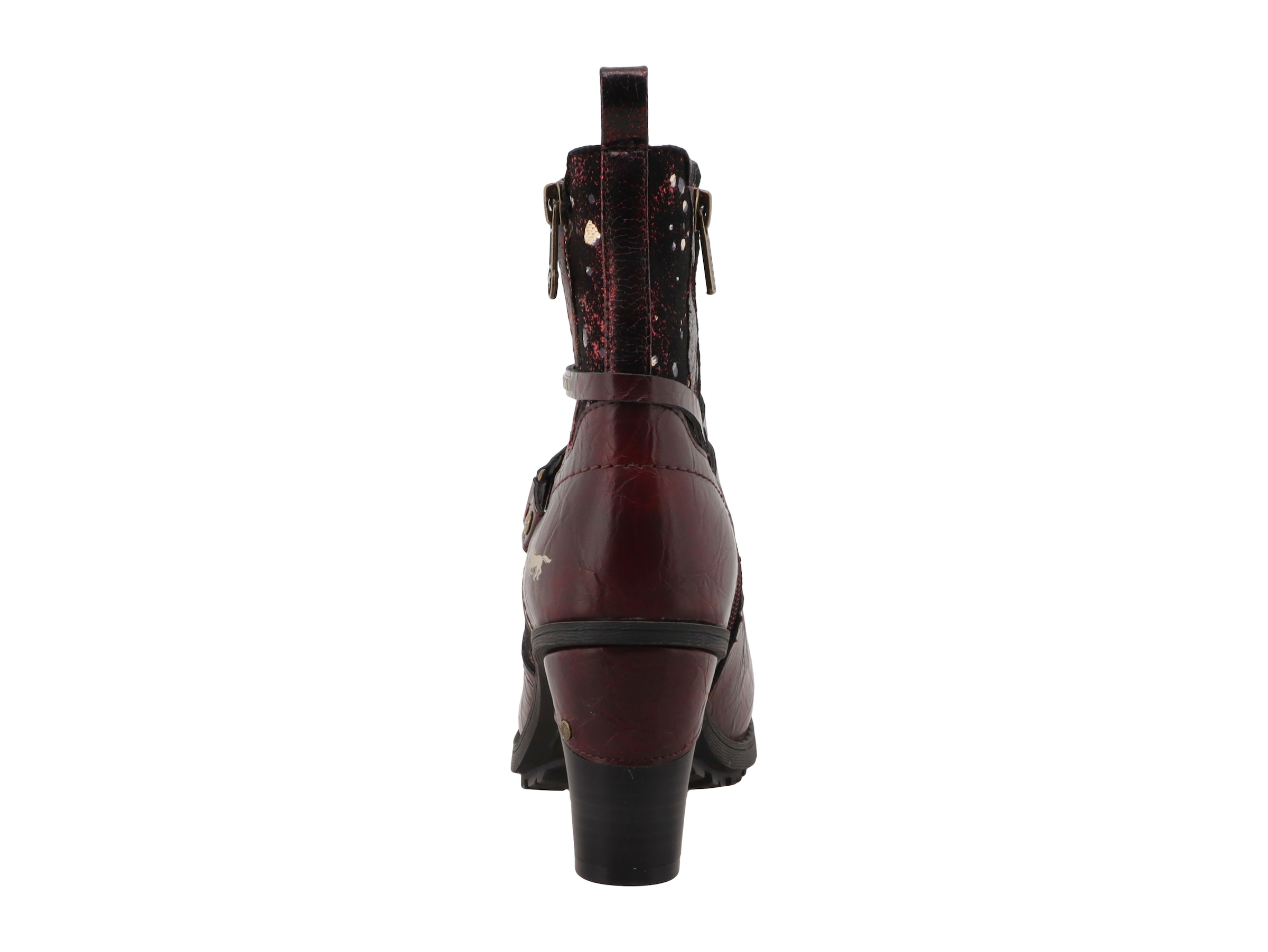 Mustang Shoes Stiefelette »Stiefel«  Blockabsatz, Boots mit Zierreißverschluss und Nieten