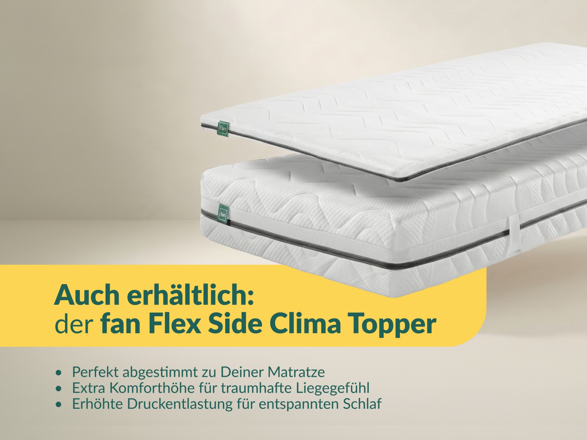 fan Taschenfederkernmatratze »fan Flex Side Clima T, Matratze 90x200 cm, 140x200 cm & mehr, in H2/H3« 24 cm hoch 1.034 Federn 1 Stk. tlg. Wendematratze mit Aero-System,1034 Federn (bei 100x 200 cm)