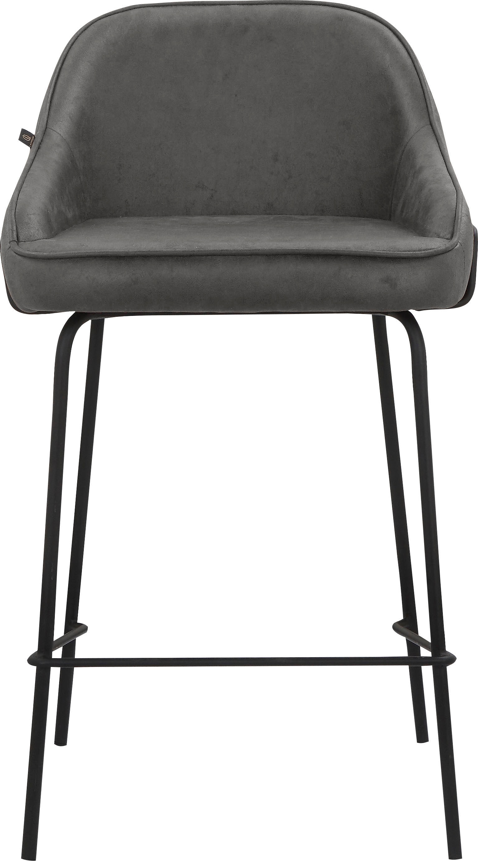 Leonique 4-Fußstuhl »Puant«, 2 St., Luxus-Microfaser, mit Stoff aus Polyester/recyceltem Polyester, Sitzhöhe 65 cm